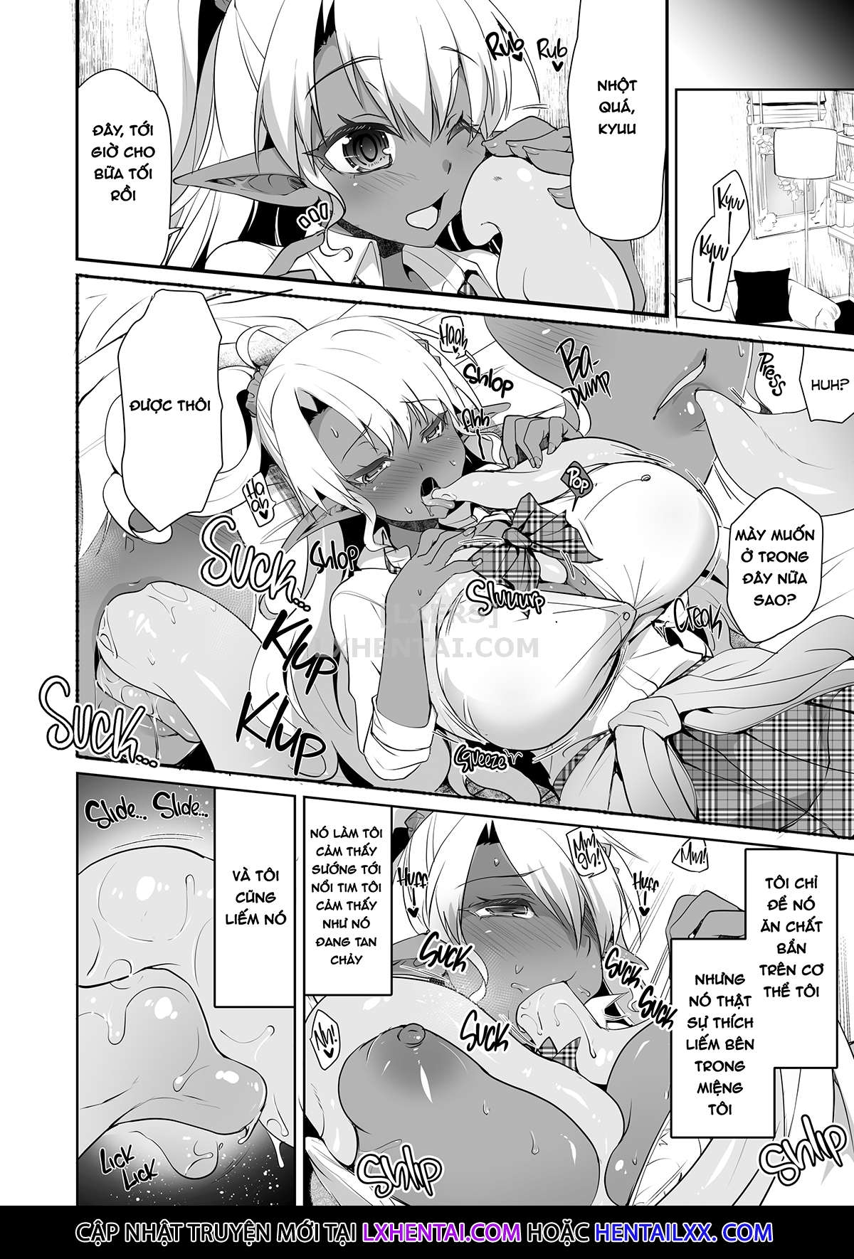 Đọc truyện hentai JK Dark Elf Shokushu o Kau! - Oneshot