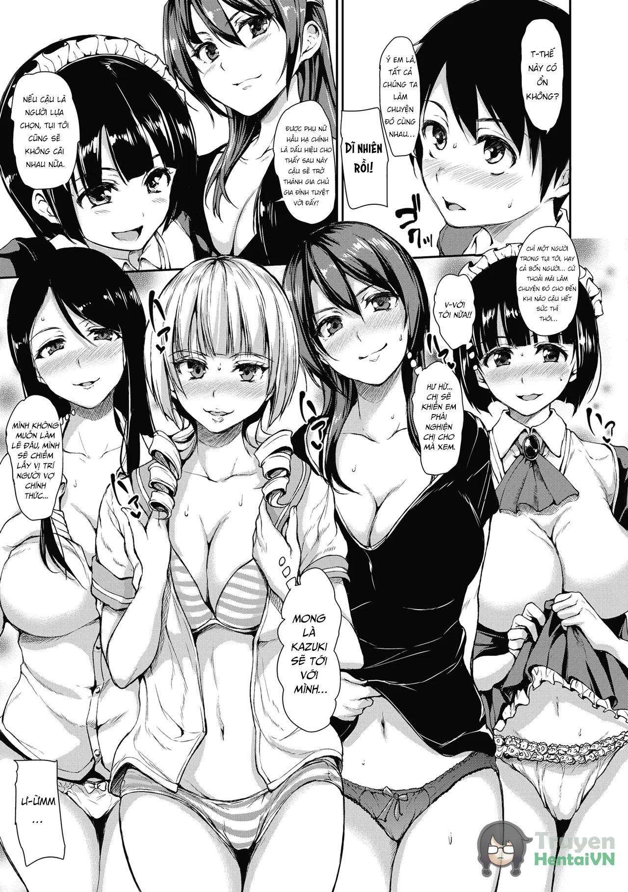 Đọc truyện hentai At Home Harem Fudeoro Sisters - Chap 3