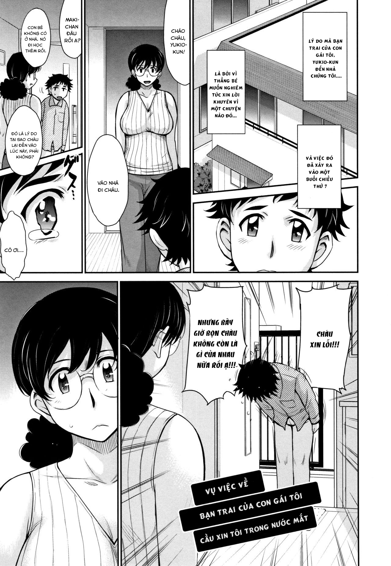 Đọc truyện hentai Vụ việc về bạn trai của con gái tôi cầu xin tôi trong nước mắt - Chap 1