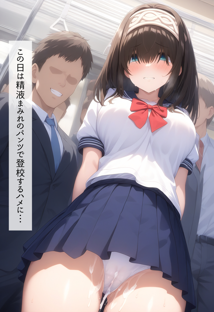 Đọc truyện hentai Tuyển tập Albums Art hentai - Chap 375 - JK Fumika gets molested and gang-raped on the train
