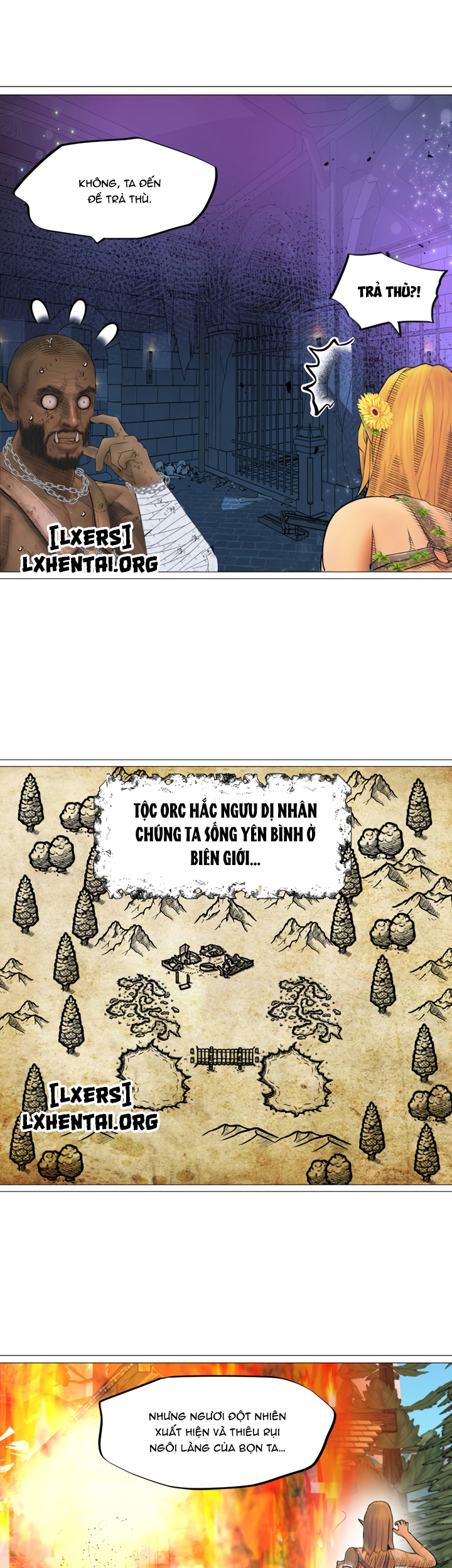 Đọc truyện hentai Nữ Hoàng Dark Elf Và Nô Lệ Orc - Chap 21