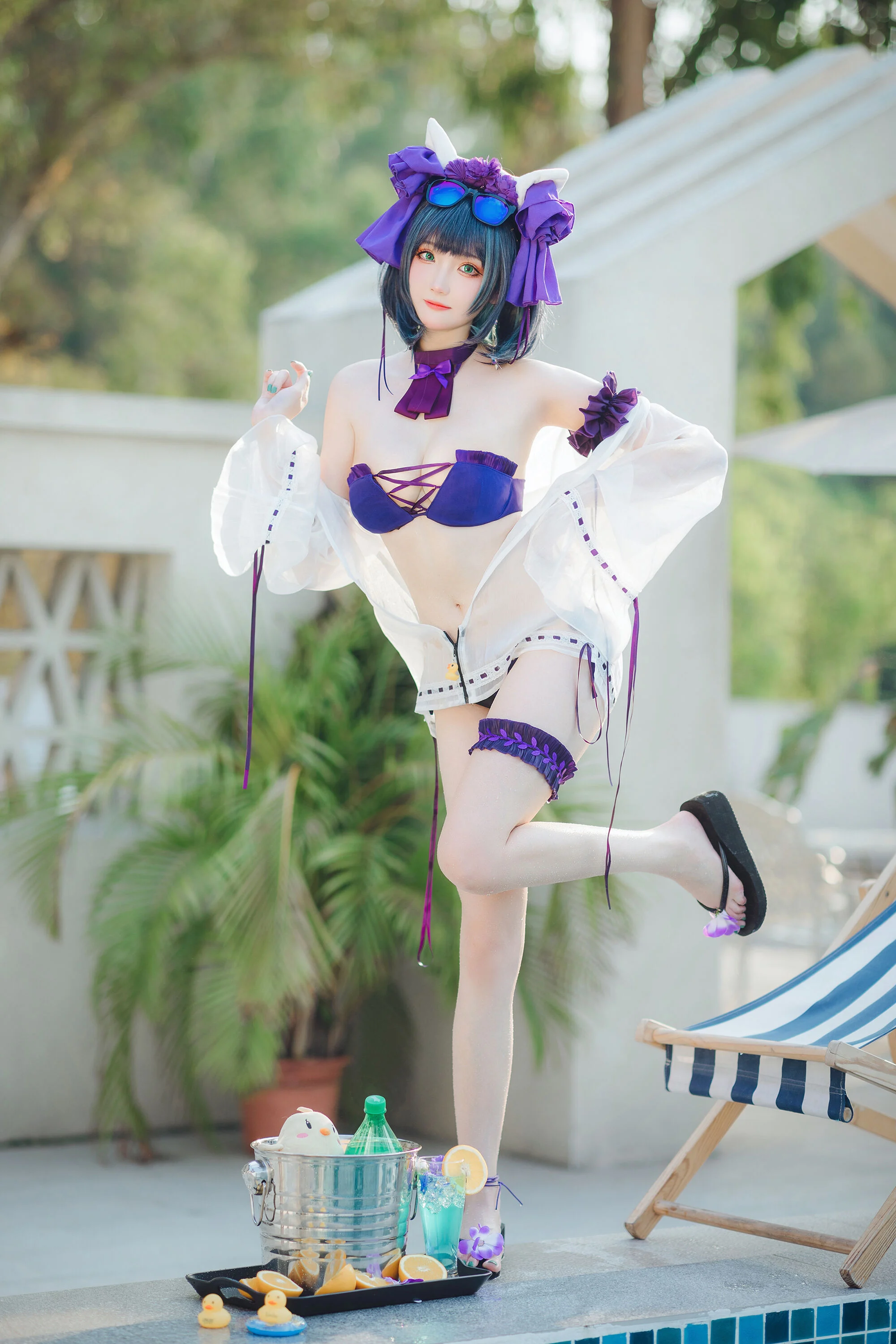 Đọc truyện hentai Tuyển tập Albums siêu phẩm Cosplay - Chap 367 - Guahi Sauce - Cheshire Swimsuit