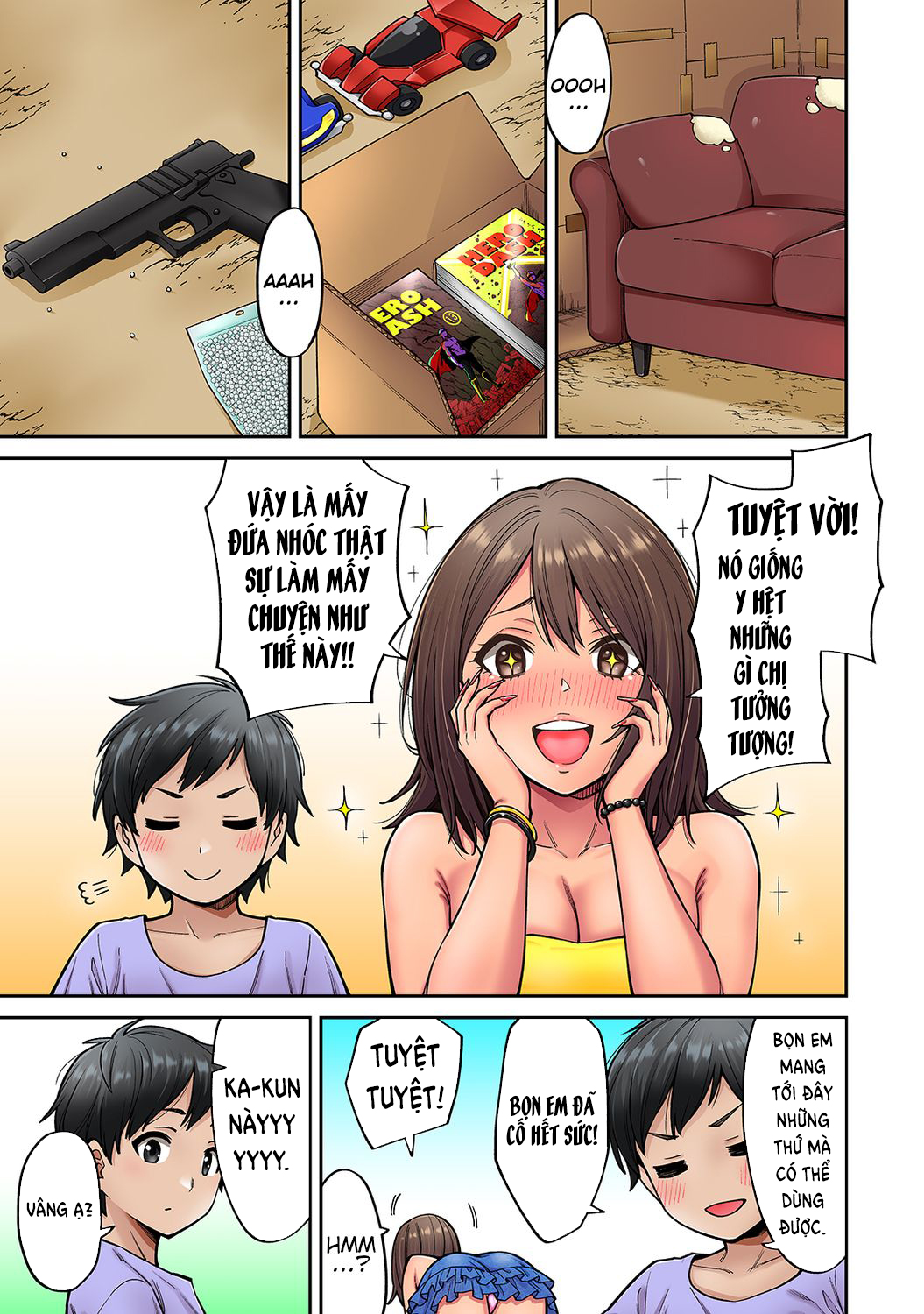 Đọc truyện hentai Bà chị tôi mến đã trở về trong bộ dạng gái lai tây - Chap 4