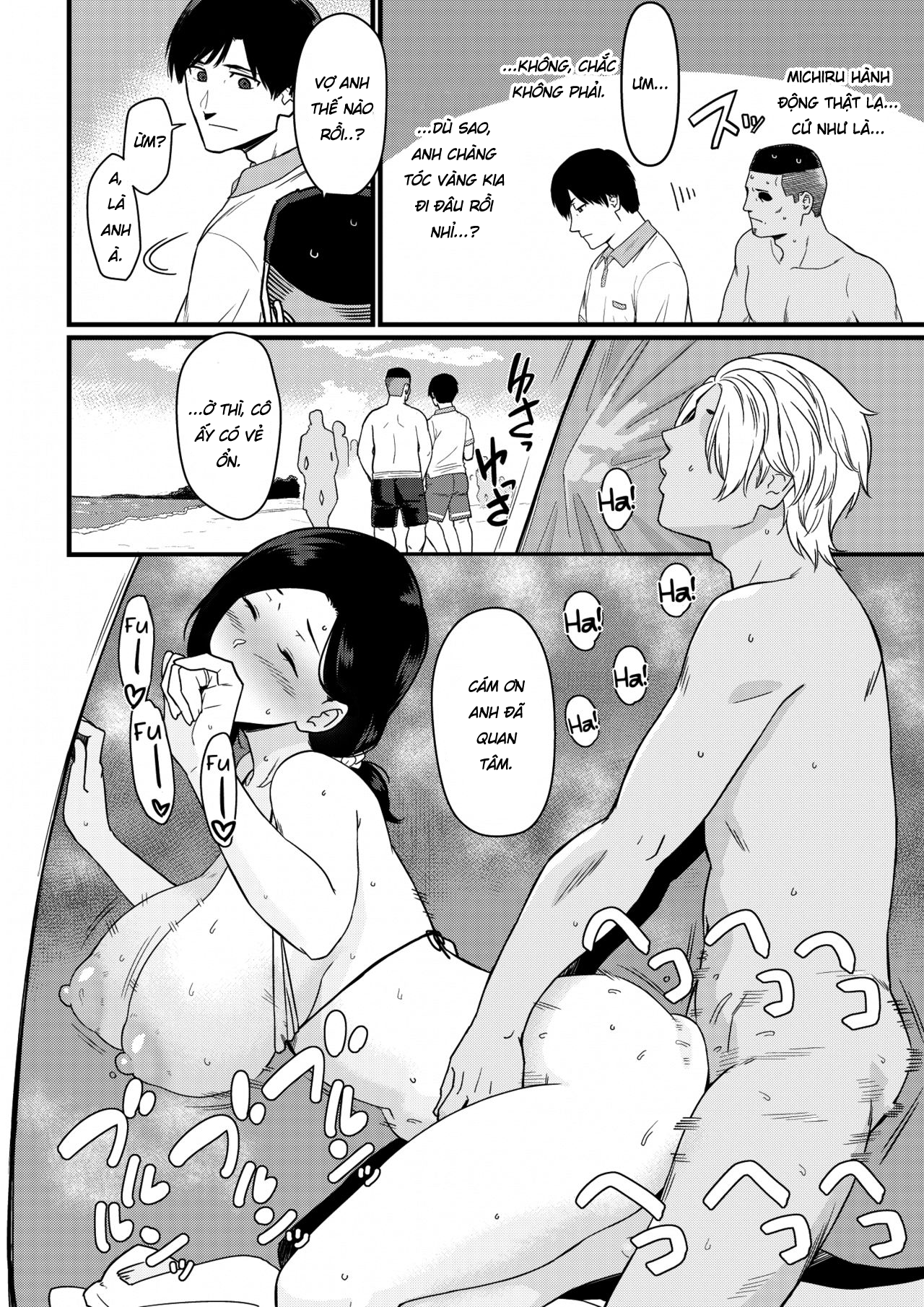 Đọc truyện hentai Mama was Hit on at the Beach - Chap 1.2