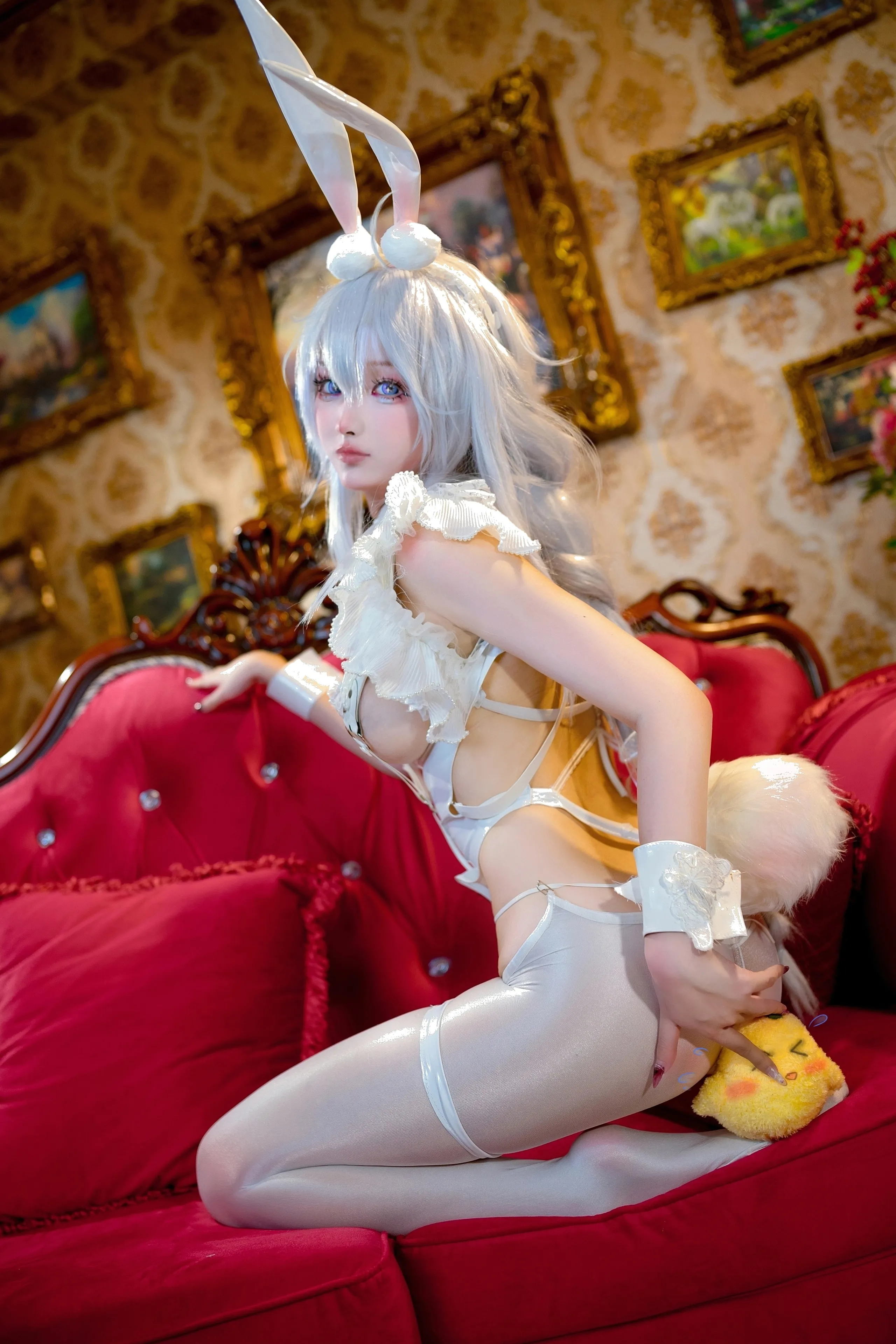 Đọc truyện hentai Tuyển tập Albums siêu phẩm Cosplay - Chap 990 - Xiao Jili - Azur Lane Vicious Lazy White Rabbit