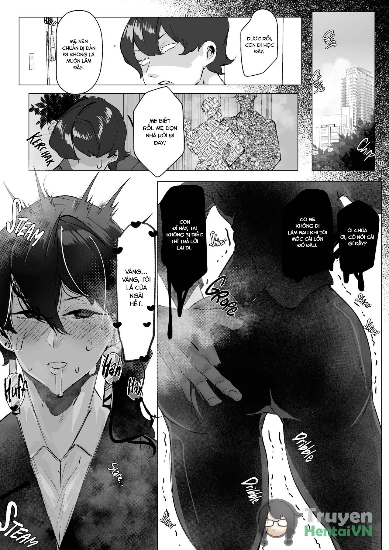 Đọc truyện hentai Người mẹ góa phụ này nào cũng bị sếp phạt - Oneshot