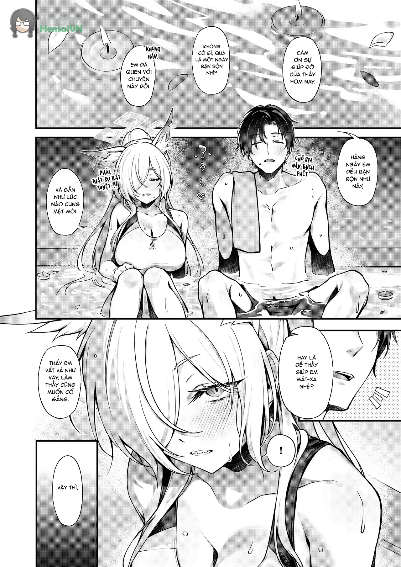 Đọc truyện hentai Kanna to Iyashiai (Blue Archive) - Oneshot