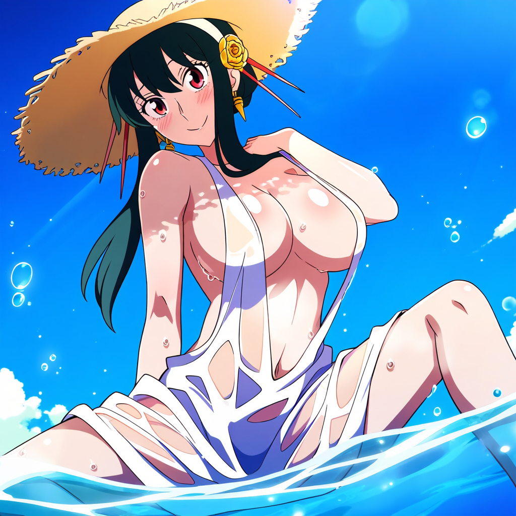 Đọc truyện hentai Tuyển tập Albums Art hentai - Chap 322 - Yor Forger AI illustration straw hat