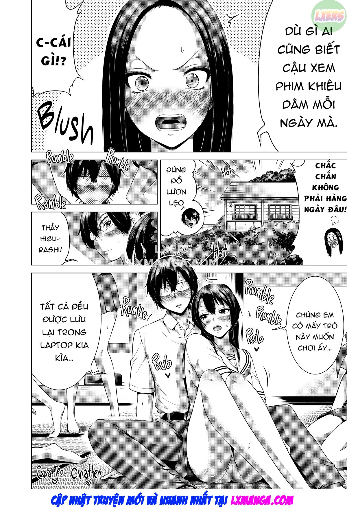 Đọc truyện hentai Nanaka no Rakuen ~Inaka no Gakkou de Bishoujo Harem - Chap 5: Slippery Sisters