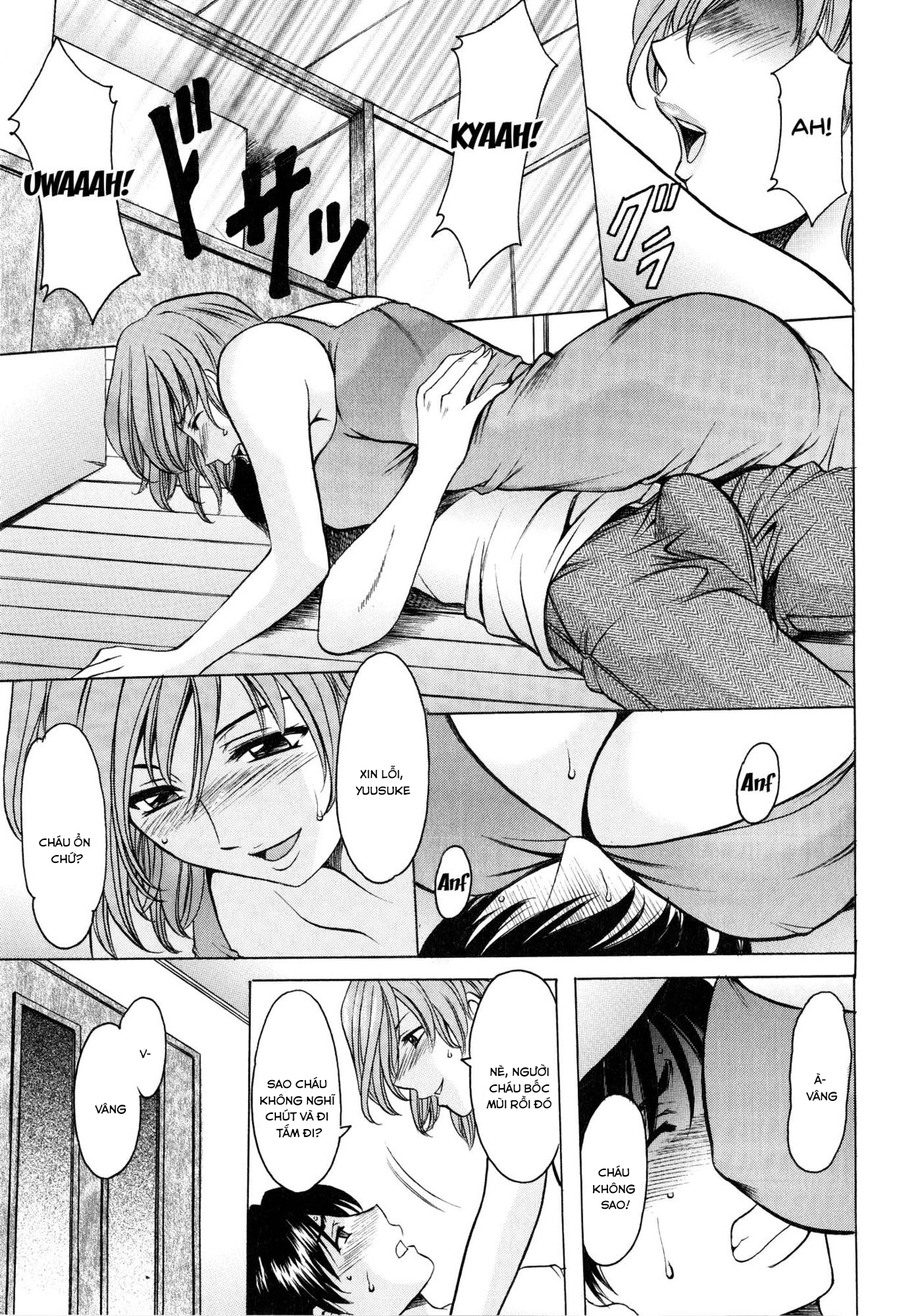 Đọc truyện hentai Yuuwaku no Toshiue Apartment - Chap 1