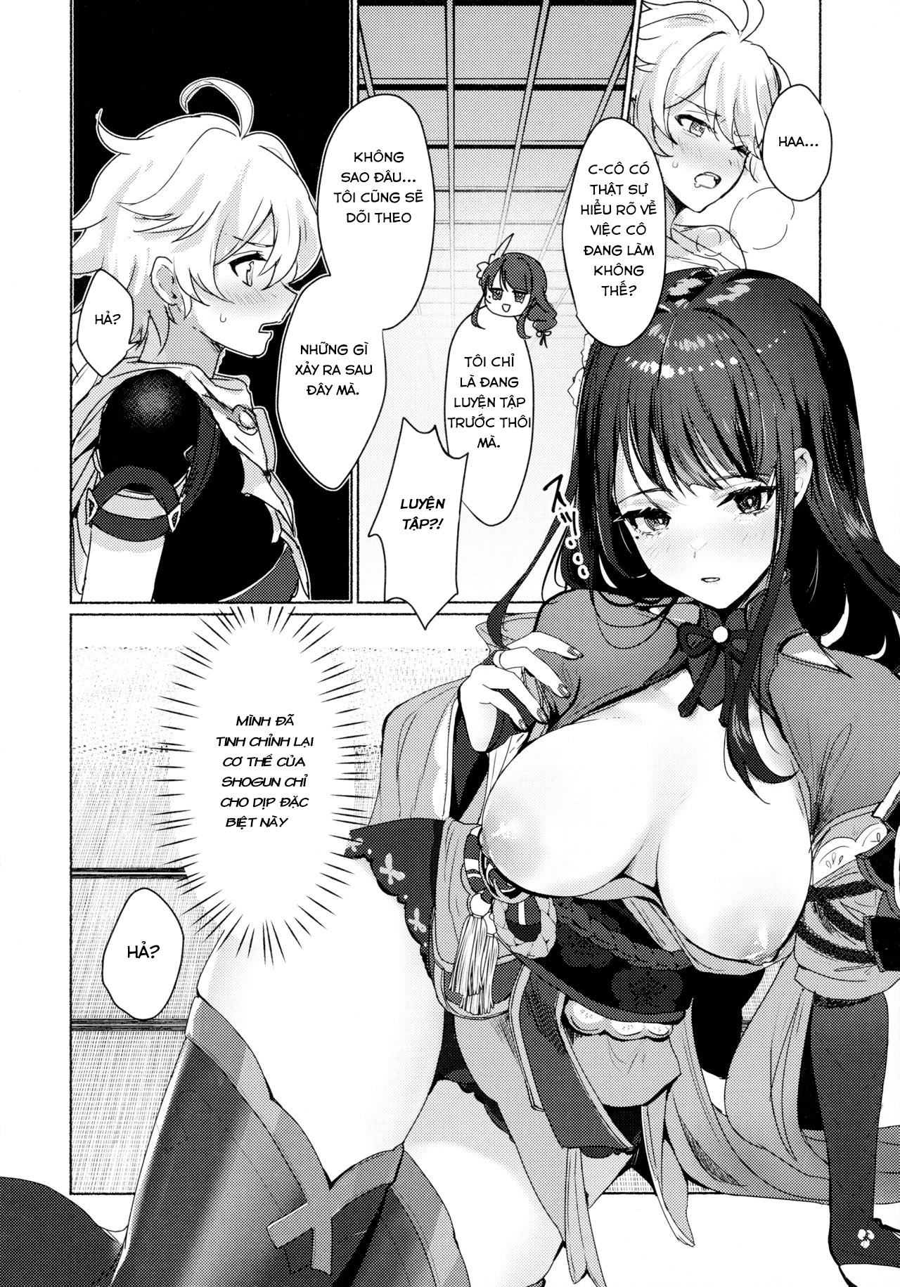 Đọc truyện hentai Raiden Shogun to xxx no Tokkun o Suru Hon - Oneshot