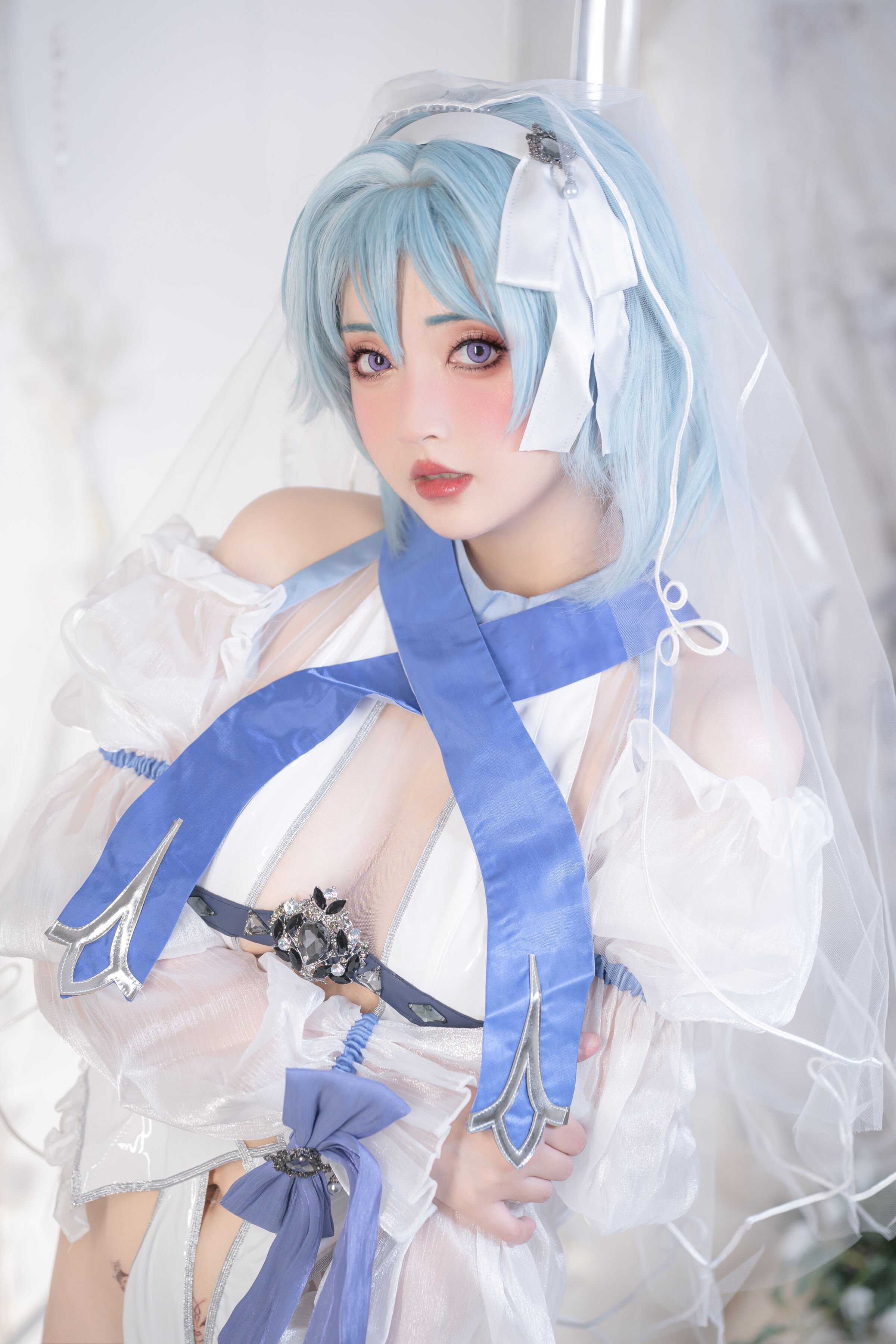 Đọc truyện hentai Tuyển tập Albums siêu phẩm Cosplay - Chap 489 - Crash Girl Meow Xiaoji & Yunshao - Genshin Impact Bride: Eula & Ganyu