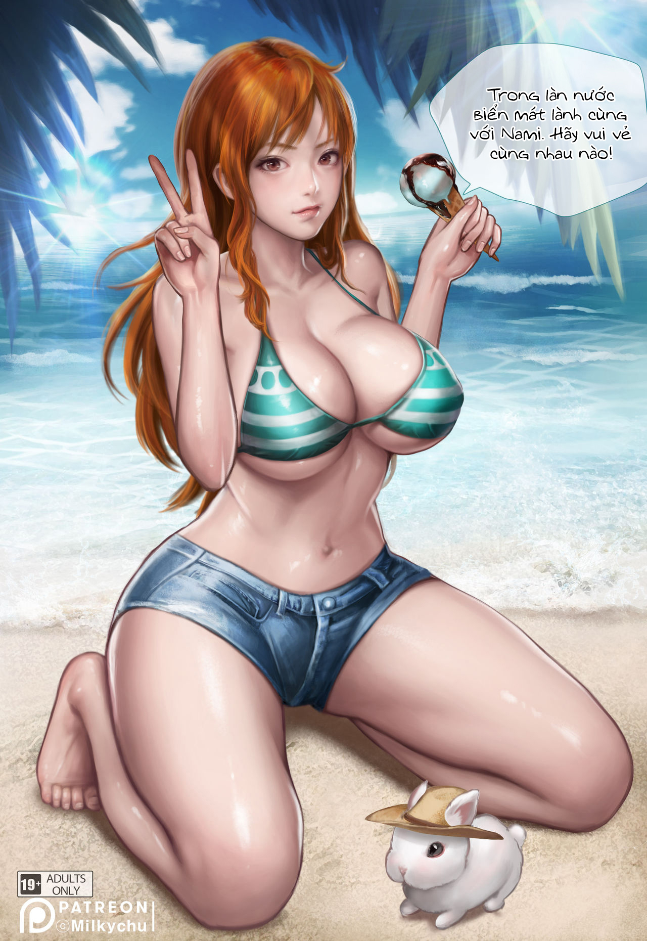Đọc truyện hentai Nami blowjob on the beach - Chap 1: Mặc đồ