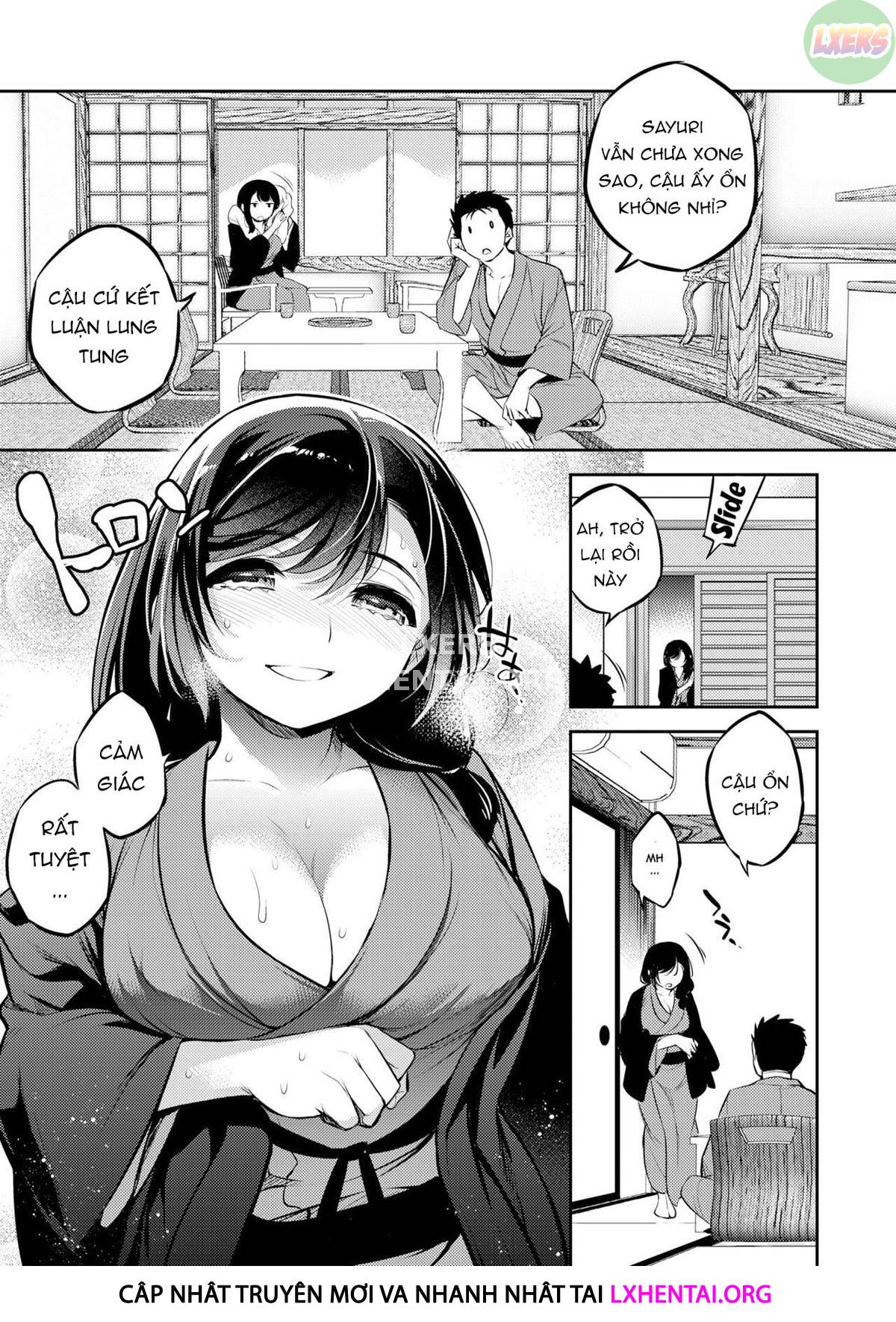 Đọc truyện hentai Sayuri - Kareshi to Hatsu H Mokuzen ni Chikan ni NTR-reta Shoujo - Chap 6 - While She is NTRing Her Boyfriend He is Busy Fucking Her Best Friend