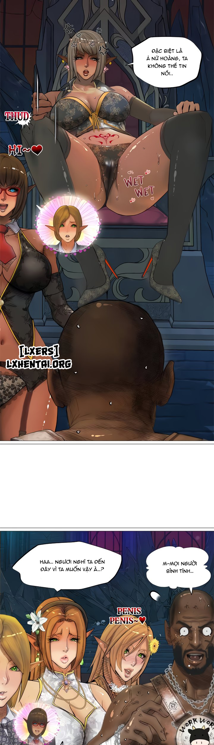 Đọc truyện hentai Nữ Hoàng Dark Elf Và Nô Lệ Orc - Chap 31 - END