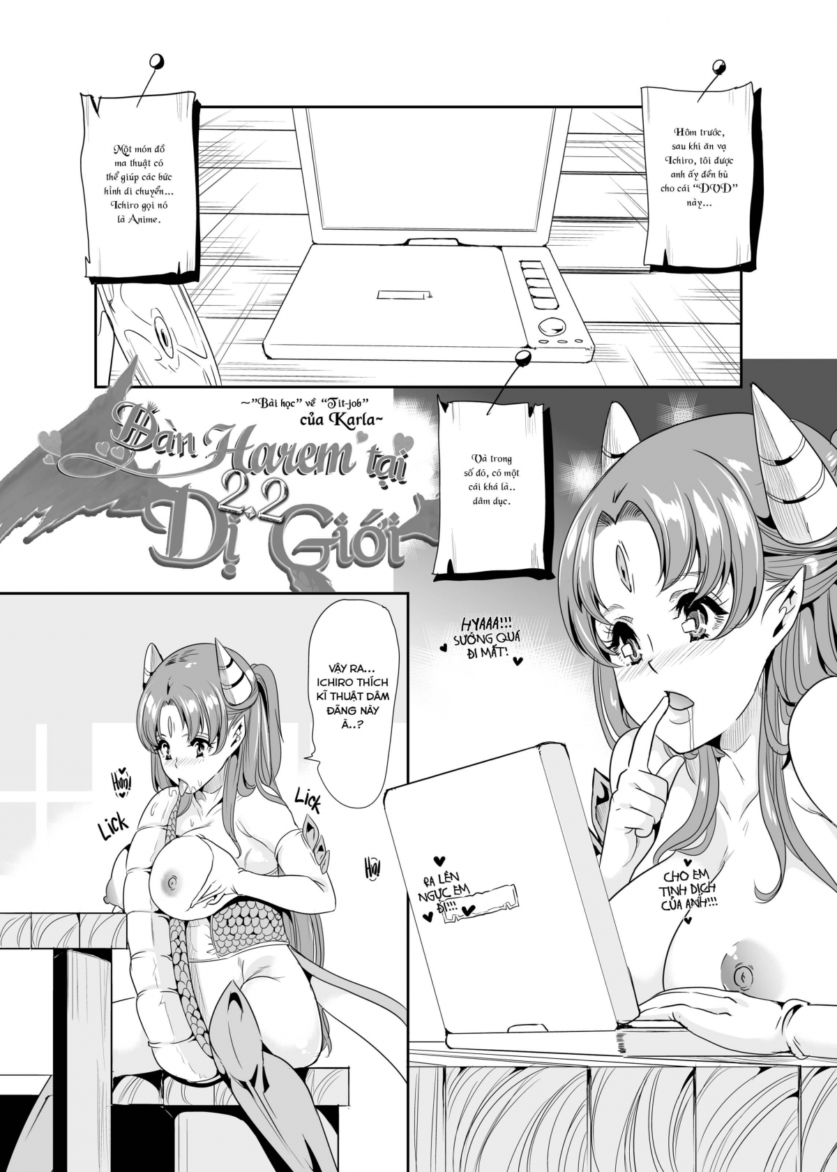 Đọc truyện hentai Dàn Harem tại dị giới - Chap 2.2
