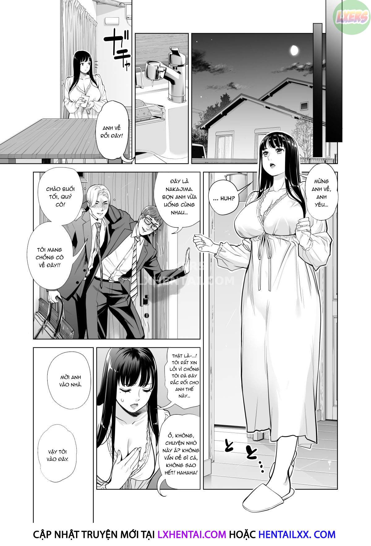 Đọc truyện hentai A Housewife Stolen By A Coworker Besides Her Blackout Drunk Husband - Chap 1