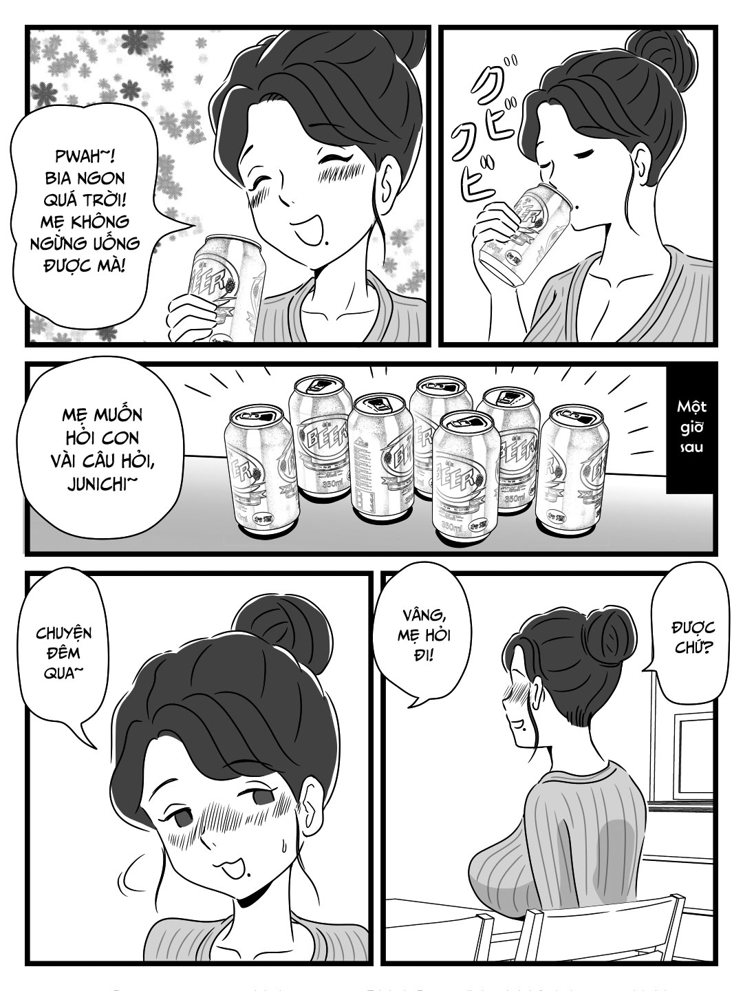 Đọc truyện hentai Beer o Nomu to Inran ni Naru Kaa-san to Yareta Hanashi - Oneshot