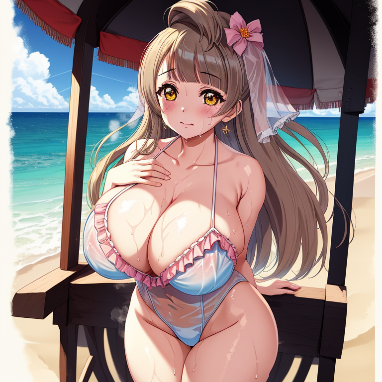 Đọc truyện hentai Tuyển tập Albums Art hentai - Chap 330 - Big breasted Kotori in bikini