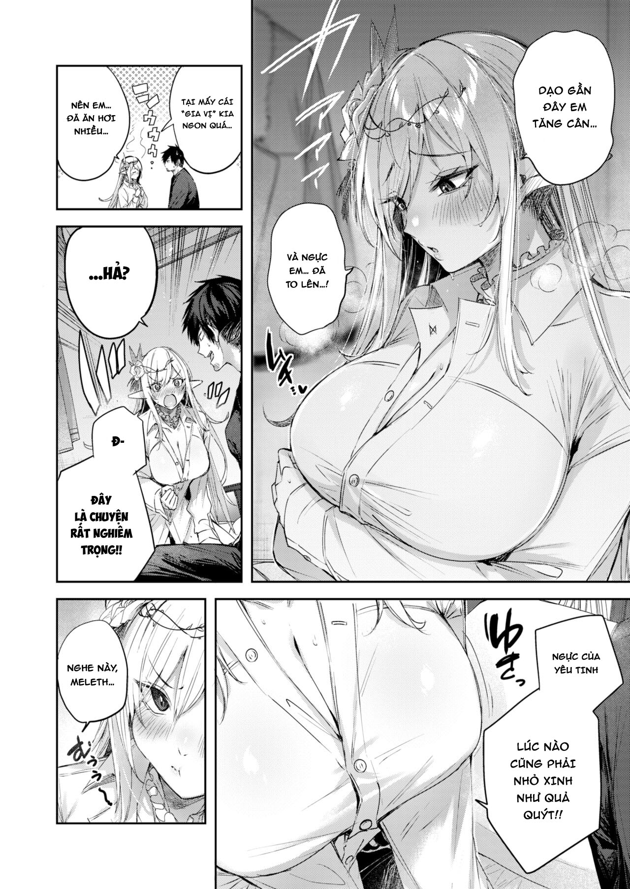 Đọc truyện hentai Anh chàng thợ săn và cô yêu tinh may mắn - Chap 3