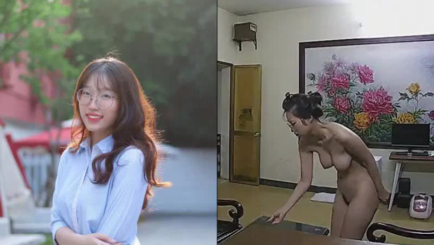 Hack camera em gái kính cận vú to khỏa thân thả rông trong công ty gia đình ~ Sex quay lén