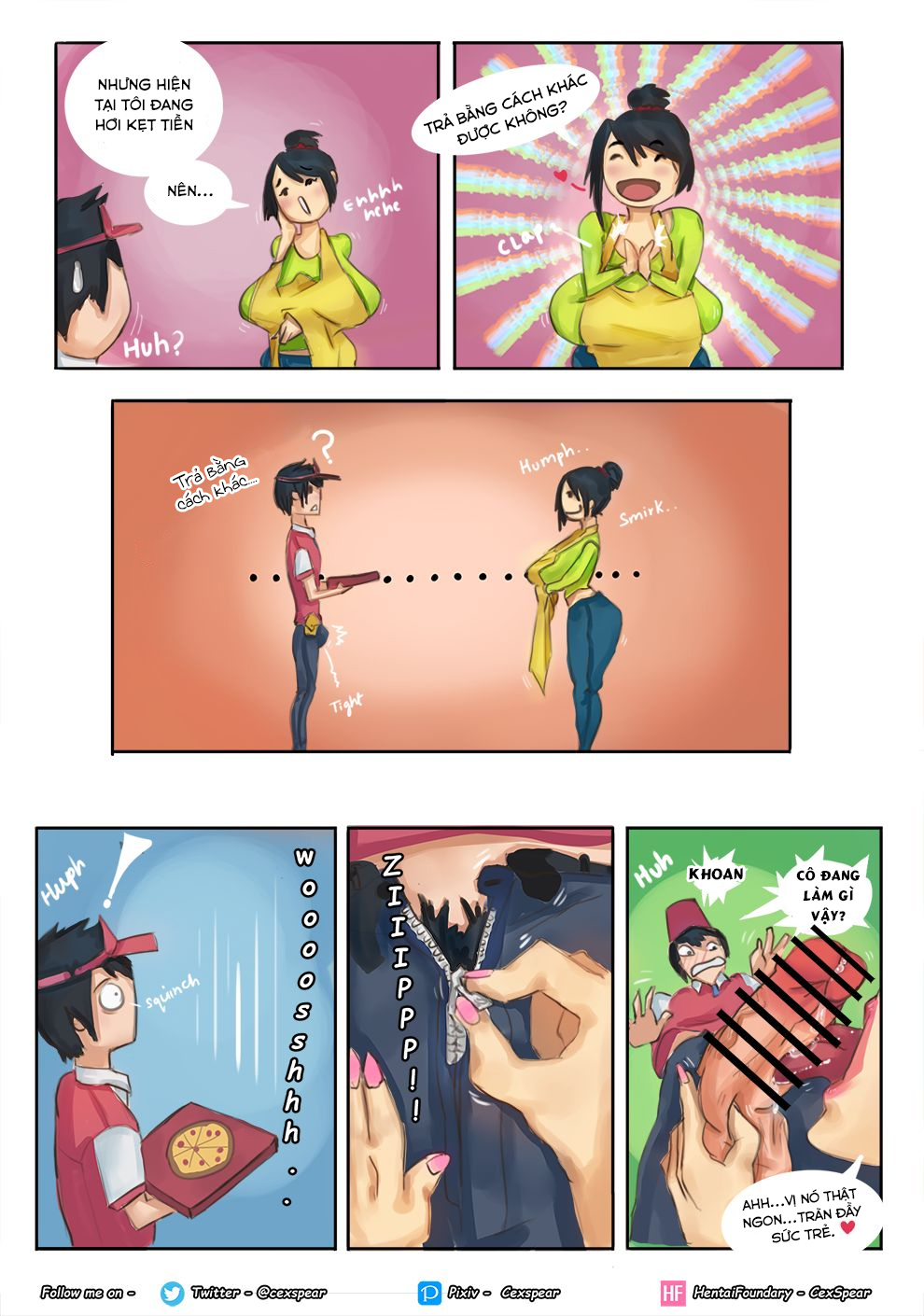 Đọc truyện hentai Free Pizza - Oneshot