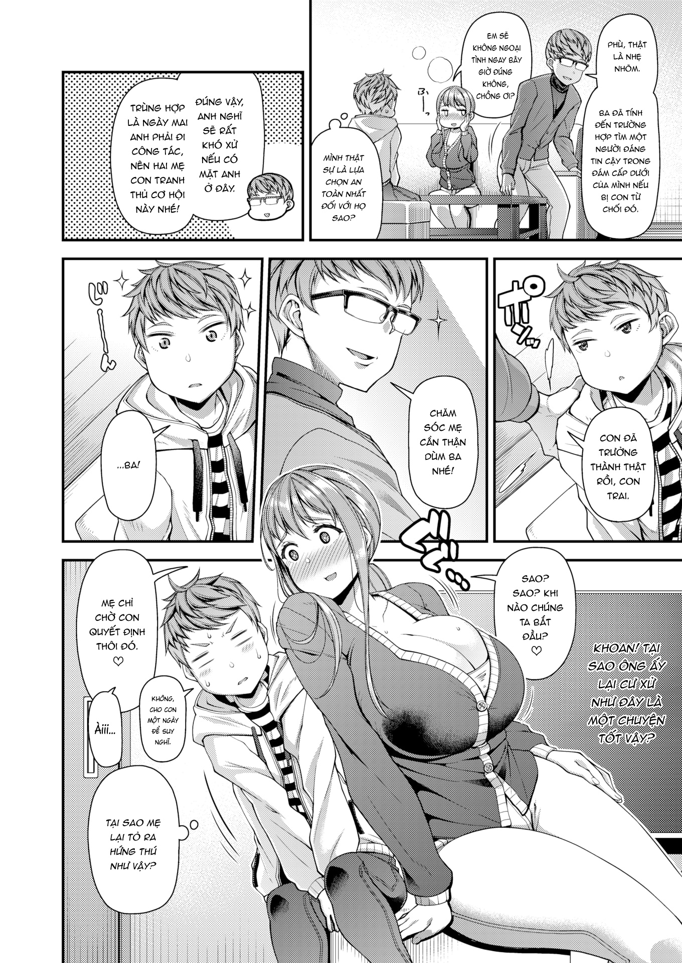 Đọc truyện hentai Vì ba, con học làm chồng của mẹ. - Oneshot