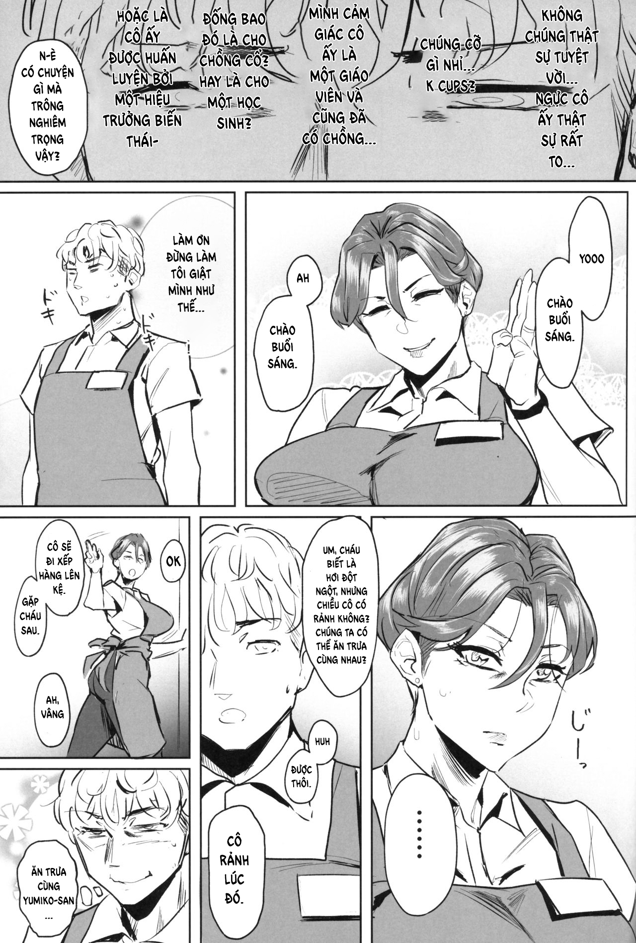 Đọc truyện hentai Cậu học sinh làm bán thời gian cùng cô u40 và có tình cảm với cổ - Oneshot