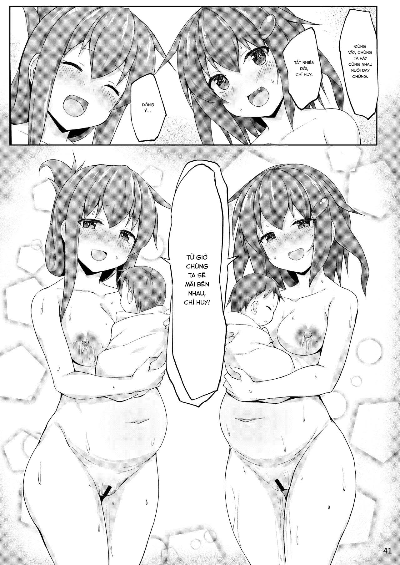 Đọc truyện hentai Ikazuchi và Inazuma muốn em bé của chỉ huy!! (Kantai Collection -KanColle-) - Chap 2: END