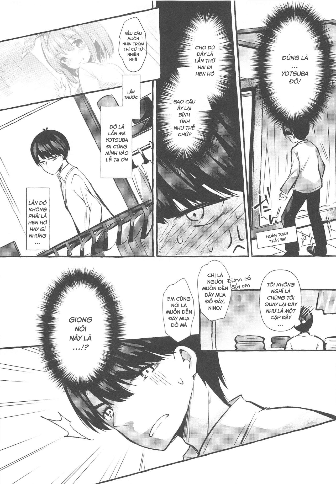 Đọc truyện hentai Yotsuba to Shichakushitsu de H Shiyo (Gotoubun no Hanayome) - Oneshot