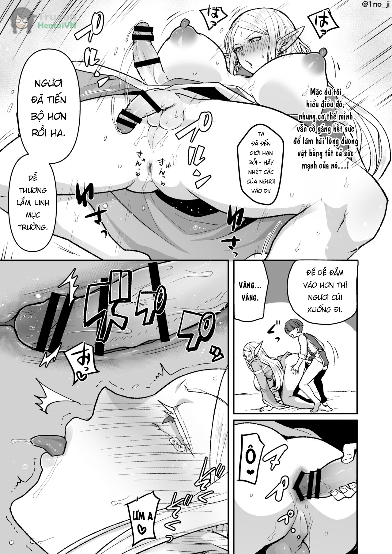Đọc truyện hentai Warui Erufu o mahou de shimeru ni shite kaishin sa seru hanashi - Oneshot
