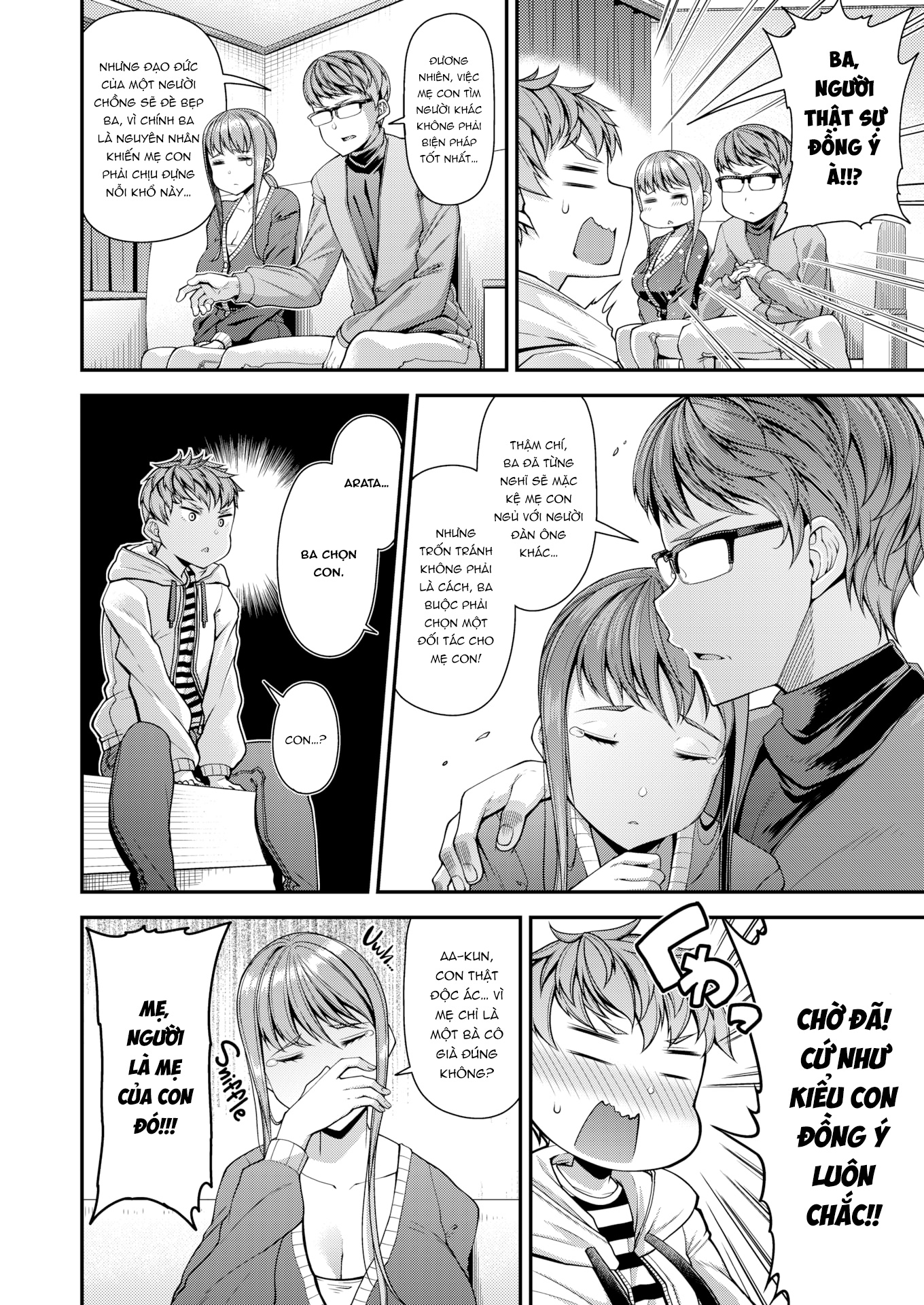 Đọc truyện hentai Vì ba, con học làm chồng của mẹ. - Oneshot