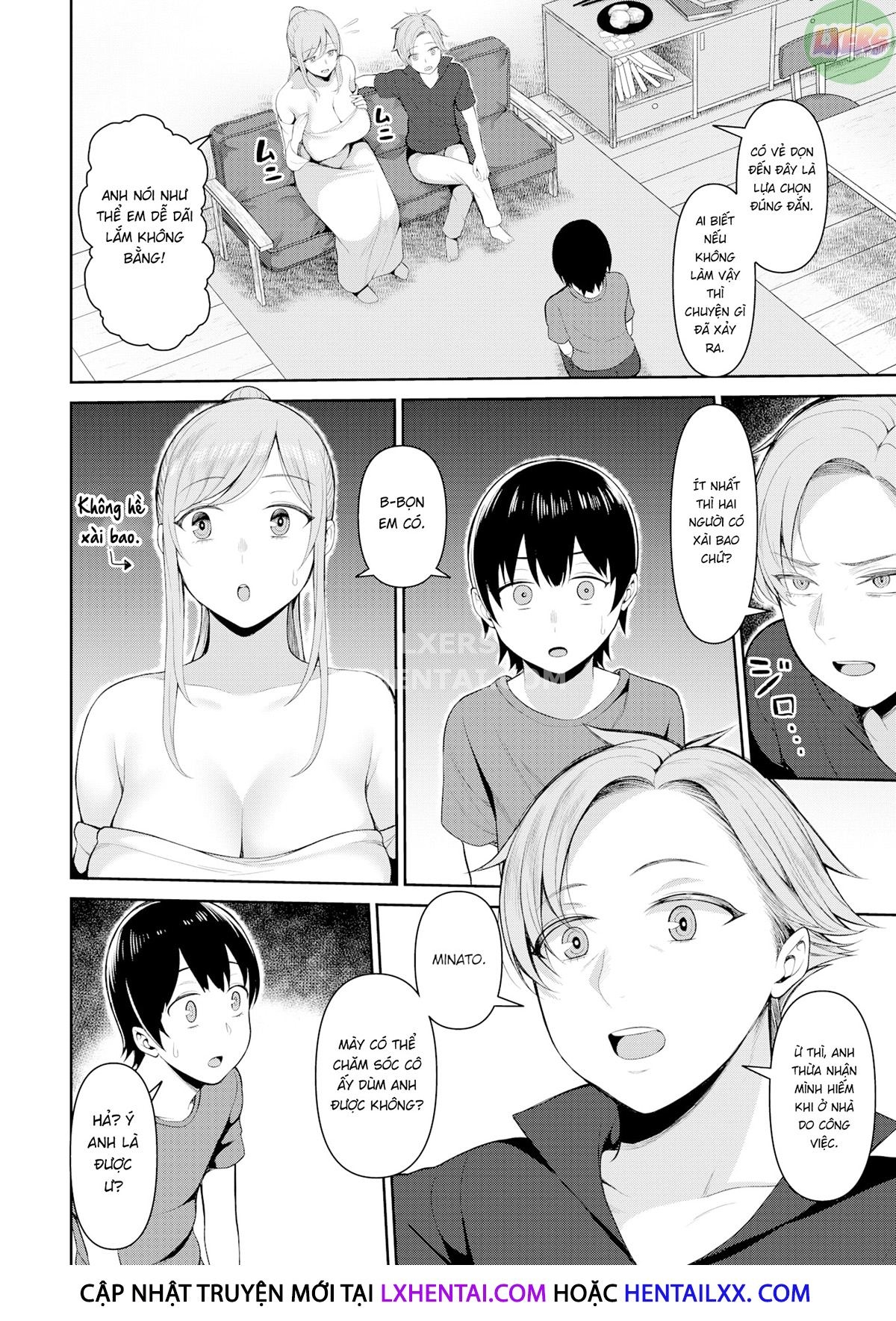 Đọc truyện hentai Chị gái mới - Chap 2 ~Threesome With Brothers~ | END