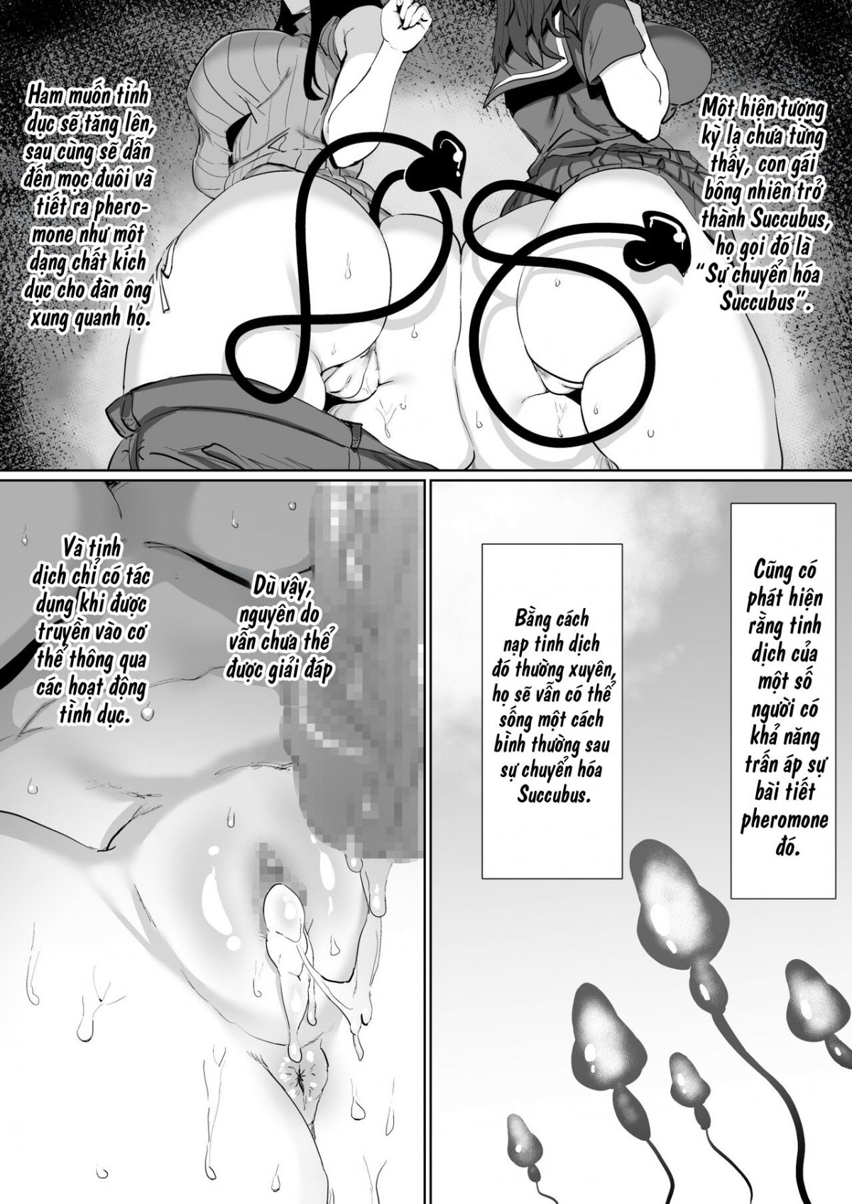 Đọc truyện hentai Onnanoko ga Aru Hi Totsuzen Succubus ni Natte Shimau Sekai no Hanashi - Oneshot