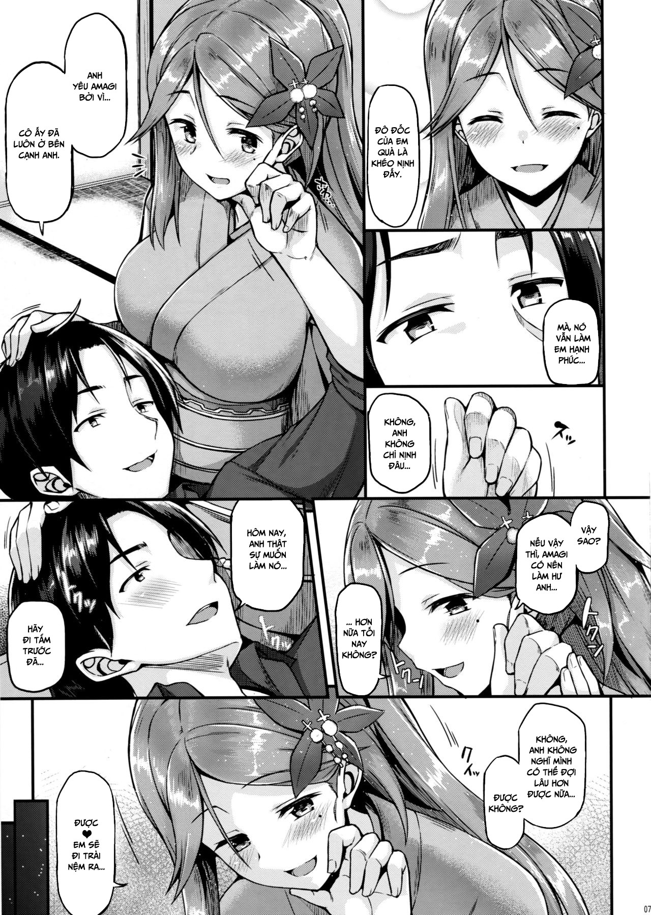 Đọc truyện hentai Mình muốn tán tỉnh cùng Amagi - Oneshot
