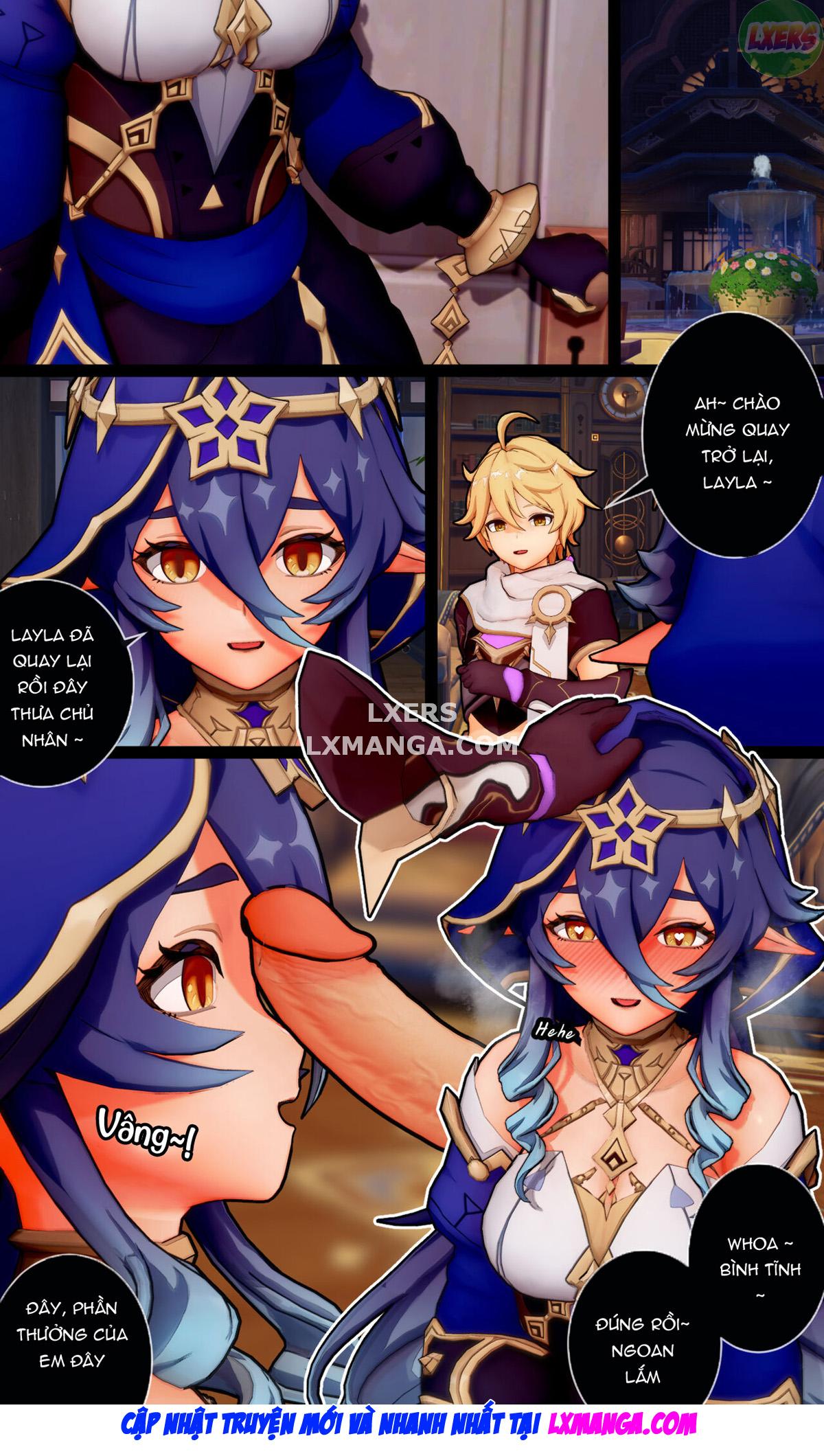 Đọc truyện hentai Buổi tập luyện đêm muộn của Laylas - Oneshot