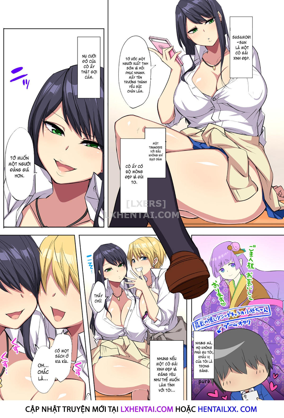 Đọc truyện hentai My Big Cock Is Getting Squeezed By Huge Breasted Bitch Gals!! - Chap 1