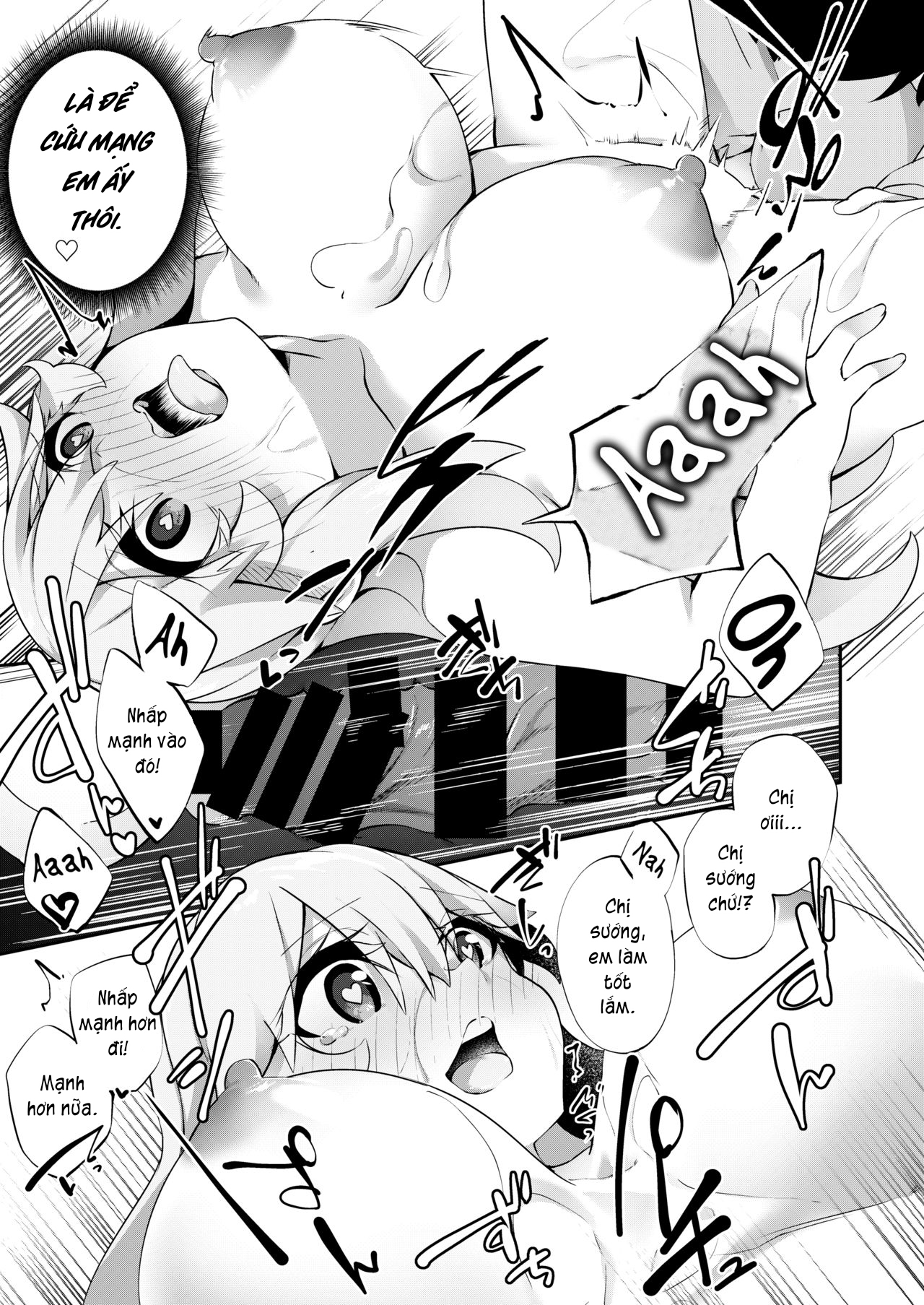 Đọc truyện hentai TS Sister, Kodomo no Tame ni Ganbarimasu ♀!! - Chap 2: Happy end.