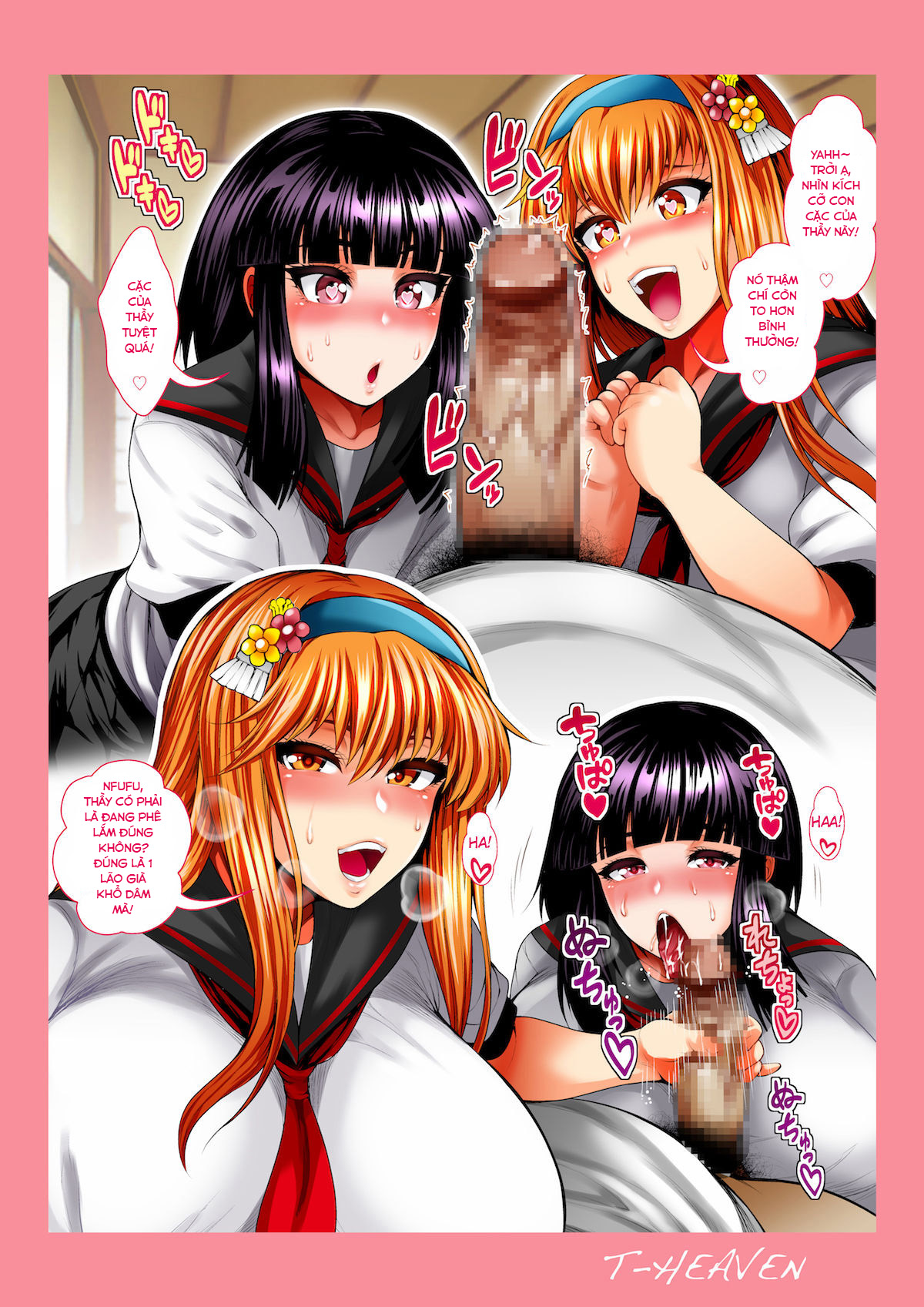 Đọc truyện hentai Kanojo-tachi wa Chuunen Kyoushi to Nuppori SEX Suru - Oneshot