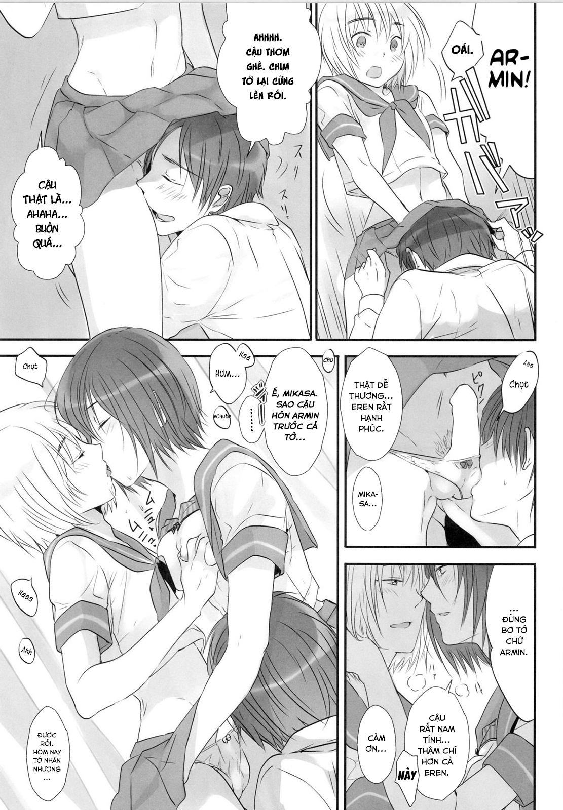 Đọc truyện hentai 3P (Attack on Titan doujinshi) - Oneshot