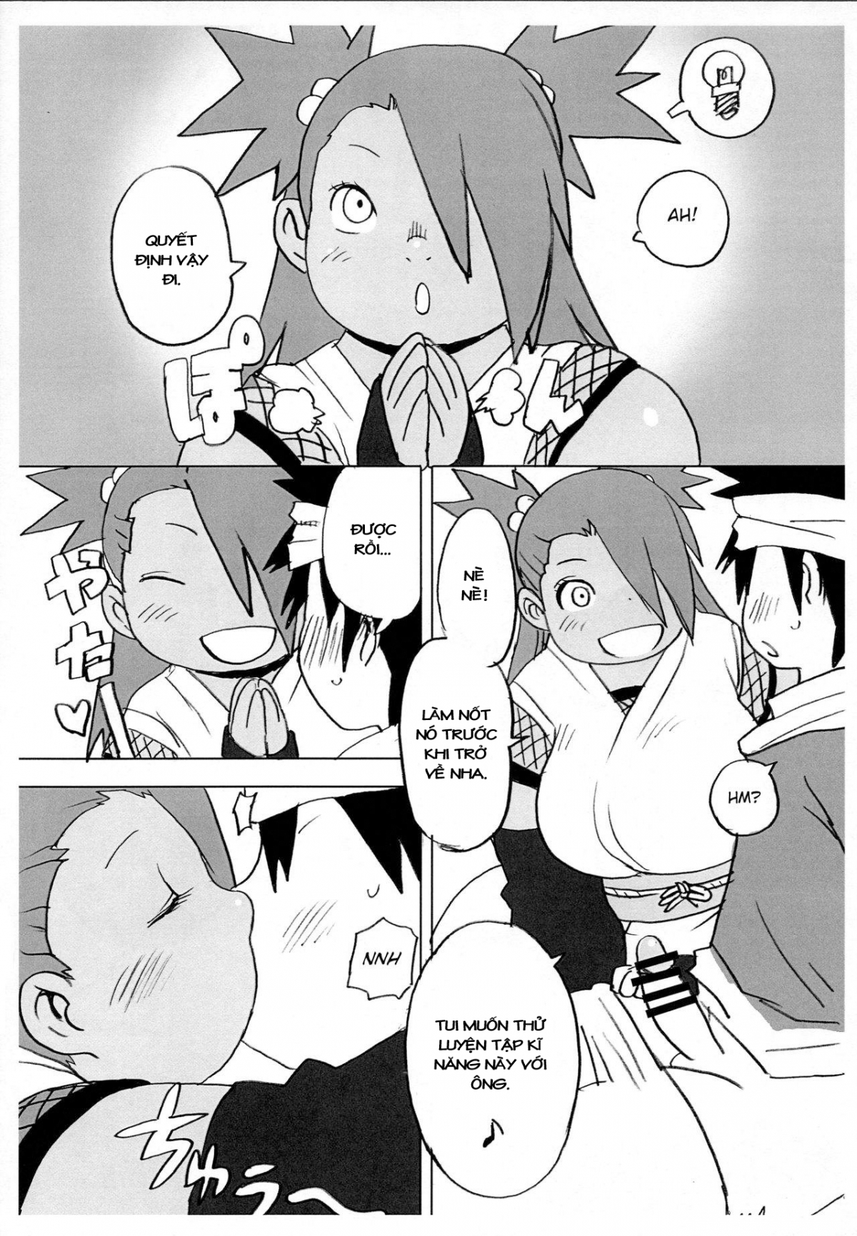 Đọc truyện hentai Akimichi Chocho Tadaima Kunoichi Shugyochu (Boruto) - Chap 1