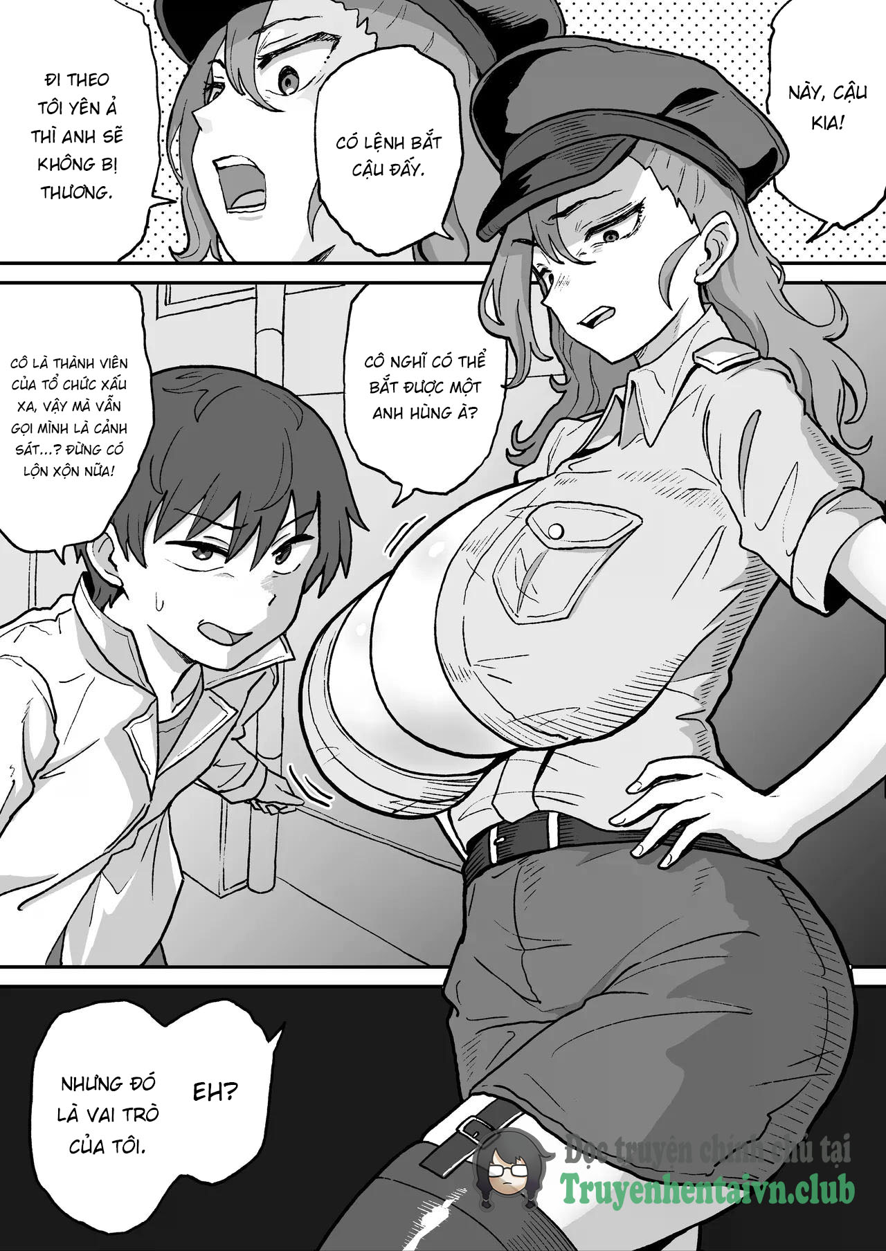 Đọc truyện hentai Evil Organization Executive: Black Police - Oneshot