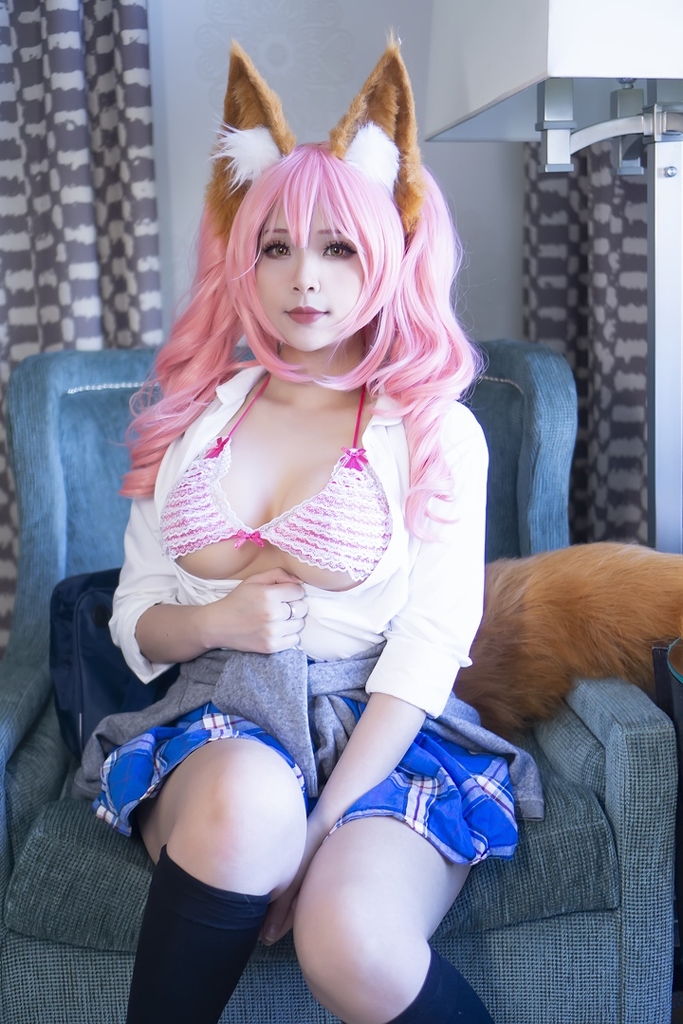 Đọc truyện hentai Tuyển tập Albums siêu phẩm Cosplay - Chap 865 - Hana Bunny – Tamamo School Uniform