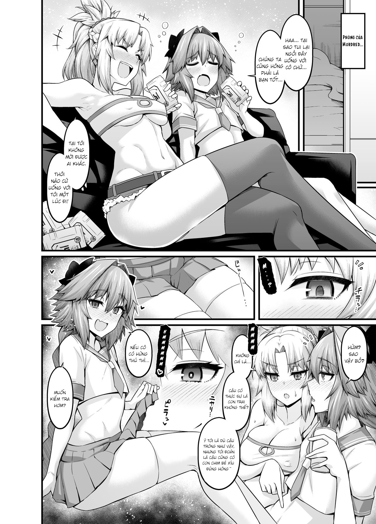 Đọc truyện hentai Mordred, Yotta Ikioi de Astolfo to... - Oneshot
