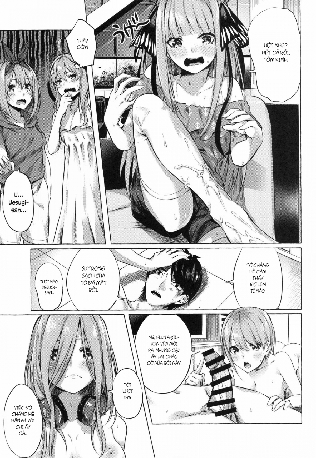 Đọc truyện hentai Giấc Mộng Vàng Với Chị Em Sinh Năm (Gotoubun no Hanayome) - Phần 1	- Giấc Mộng Vàng Với Chị Em Sinh Năm (Gotoubun no Hanayome)