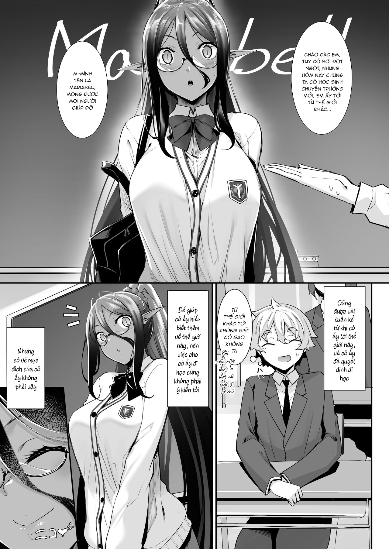 Đọc truyện hentai Cô nàng Dark Elf vì quá yêu tôi mà theo đuổi tôi từ thế giới khác - Chap 2