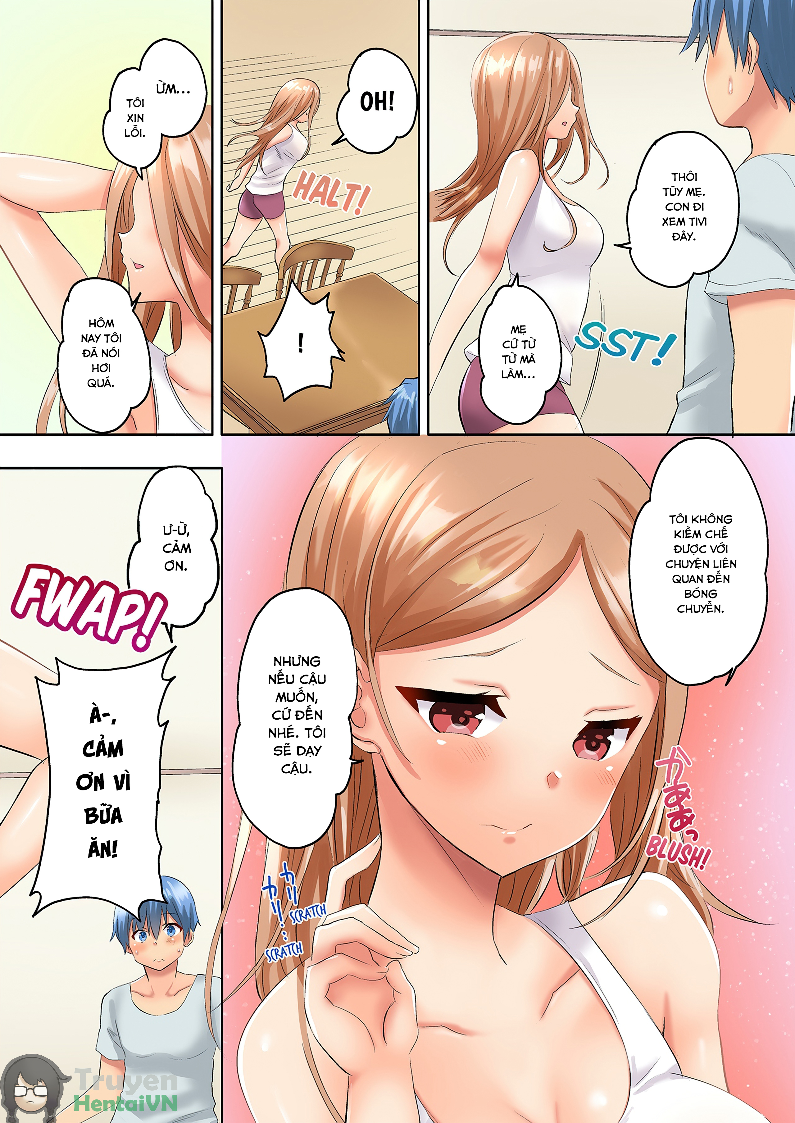 Đọc truyện hentai Hitozuma Volley-bu no Asedaku SEX ~Shower Abinagara Mitchaku Shichau? full - Chap 2