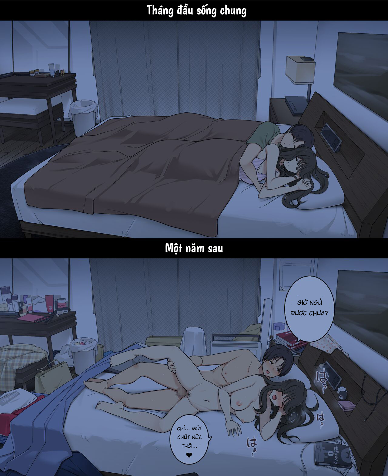 Đọc truyện hentai Cuộc sống thường nhật của một cặp đôi: Tháng đầu sống chung và một năm sau - Oneshot