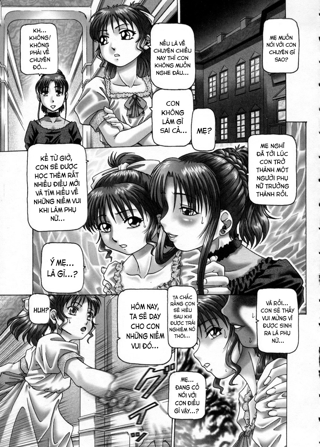 Đọc truyện hentai Himitsu no Anazono - 3.Bà chủ phò và đám người hầu