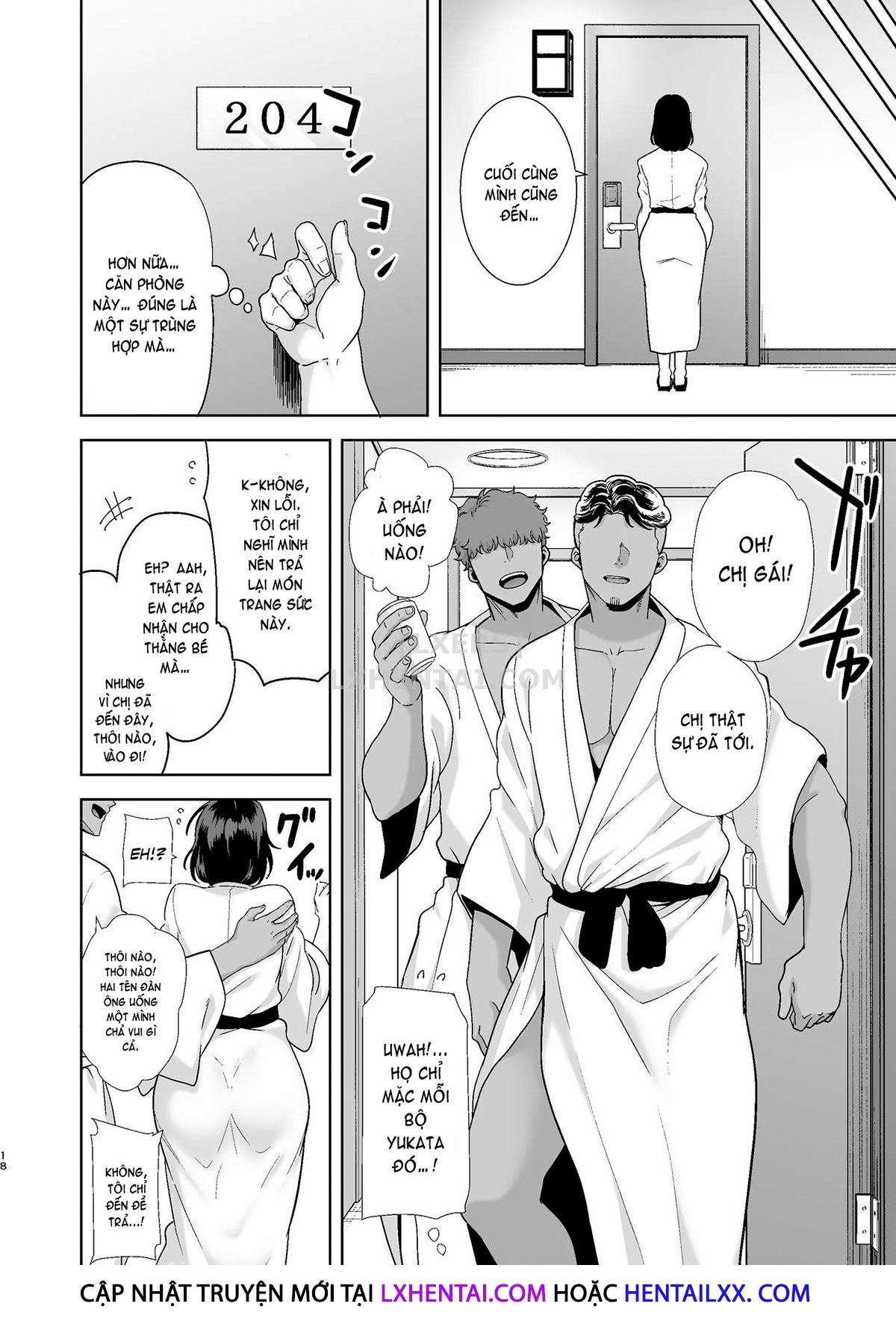 Đọc truyện hentai Natsuzuma ~Natsu, Ryokan, Nanpa Otoko-Tachi Ni Ochita Tsuma~ - Chap 1 - Có che